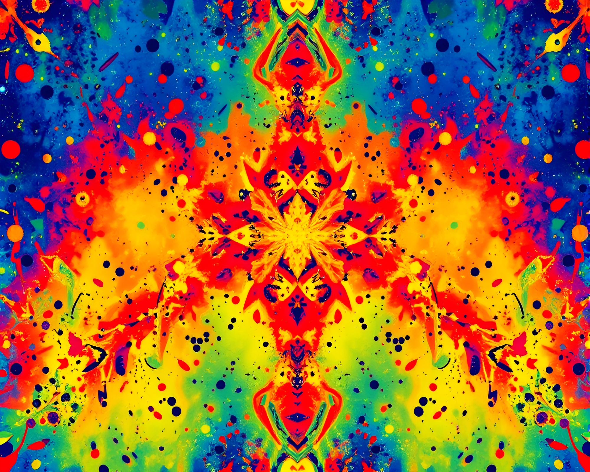 Otherworldly Symmetry in Cosmic Horror Painting – free AI stock image