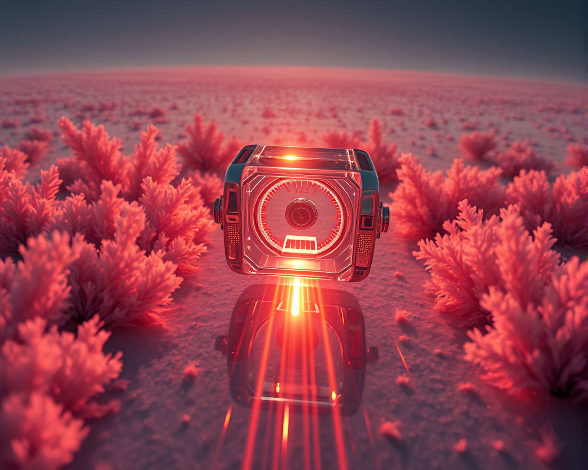 Futuristic Quantum Teleportation Device Infrared Composition – free AI stock image
