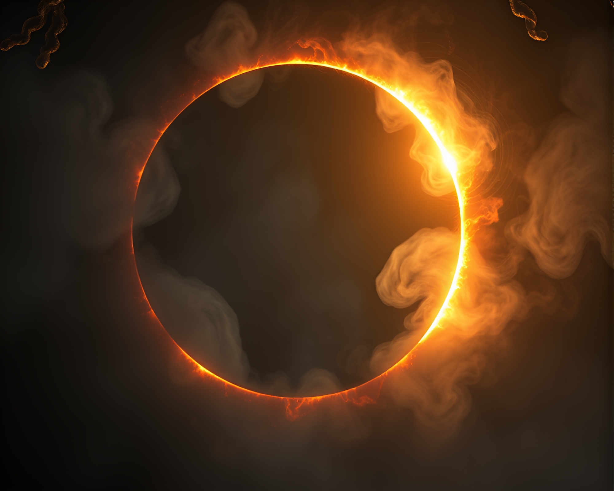 Eclipse Dungeon Atmosphere with Smoke Rings – free AI stock image