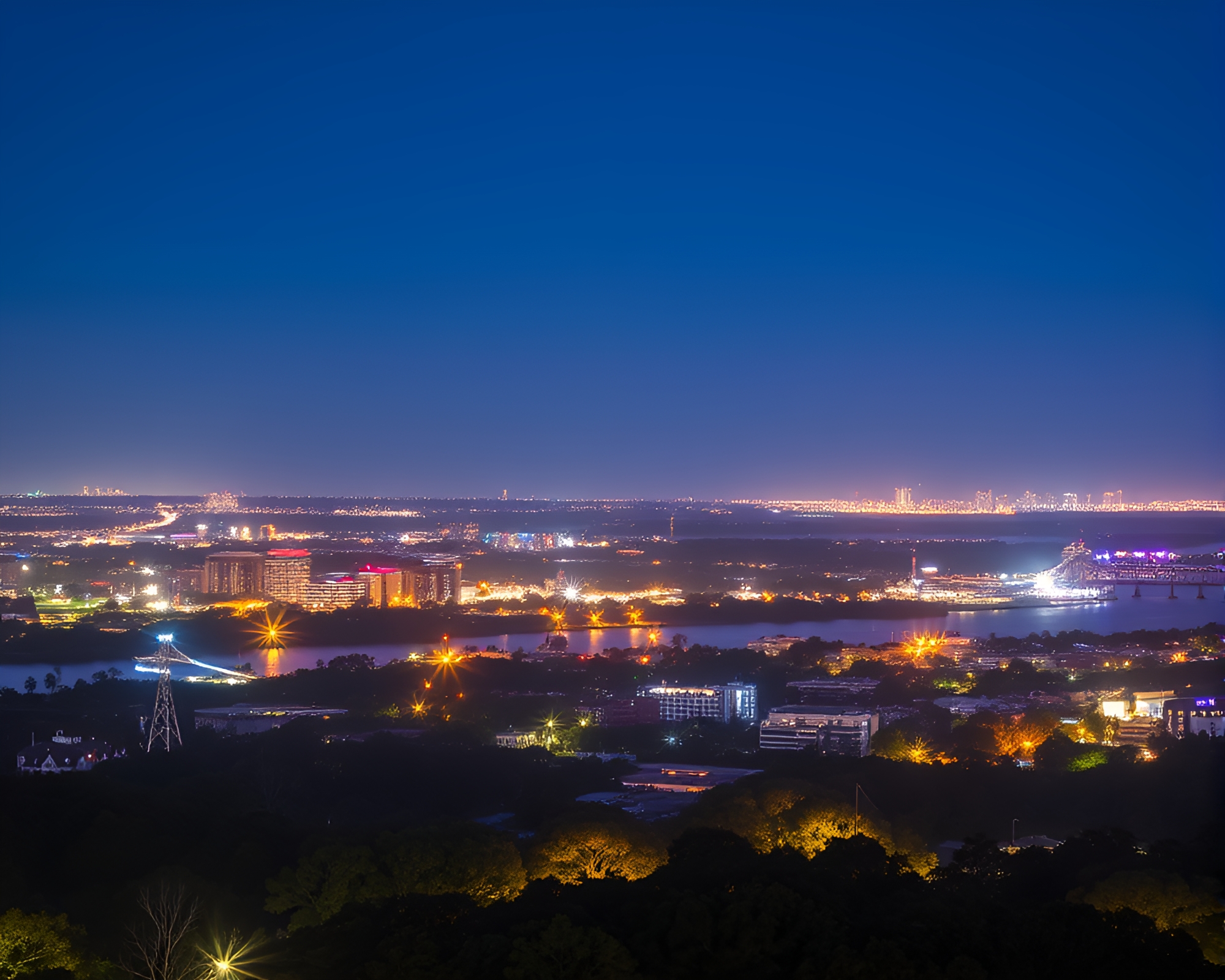 Savannah Stardust Panorama: Blue Hour Beauty – free AI stock image