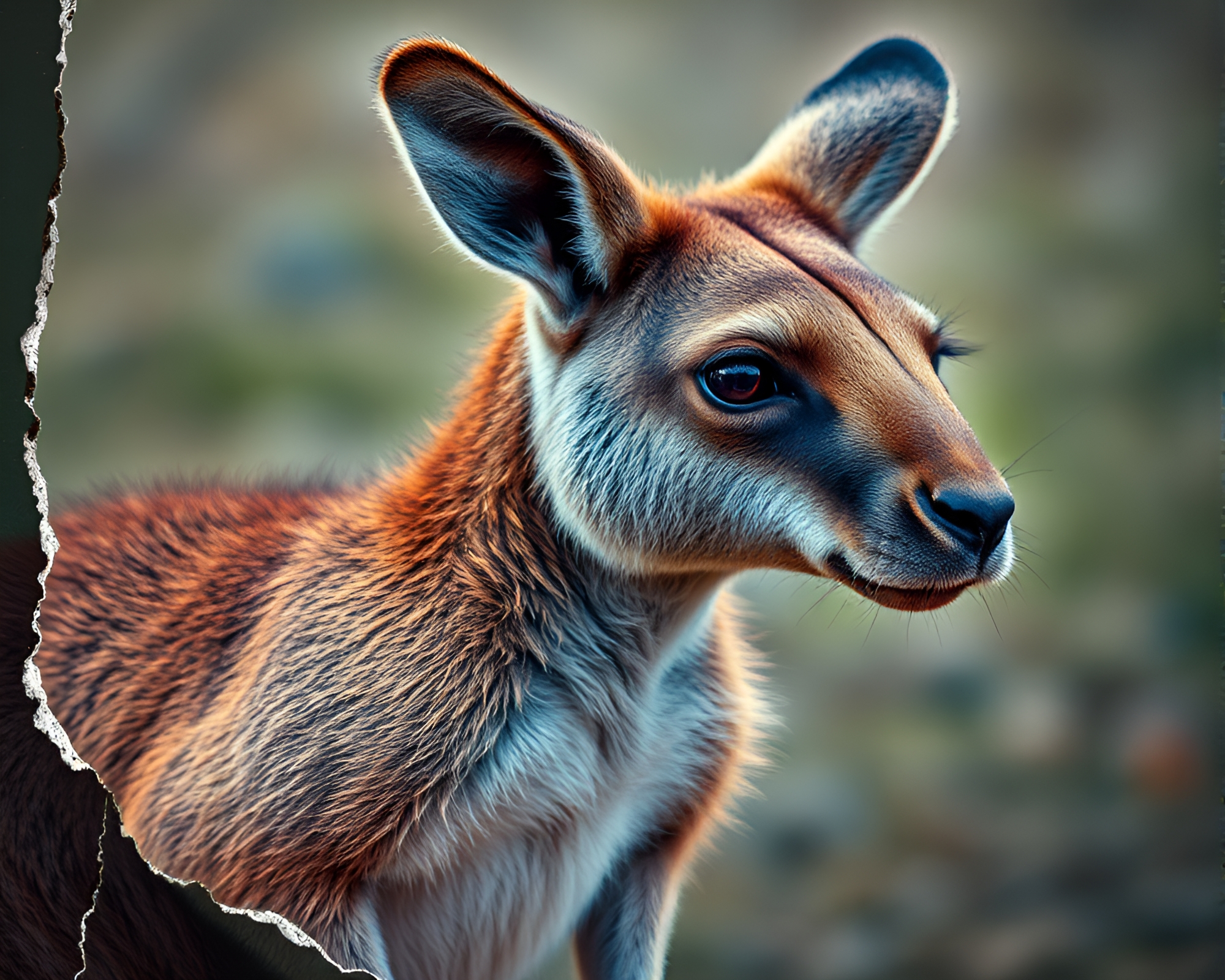 Surreal Torn Kangaroo Photogrammetry Art – free AI stock image