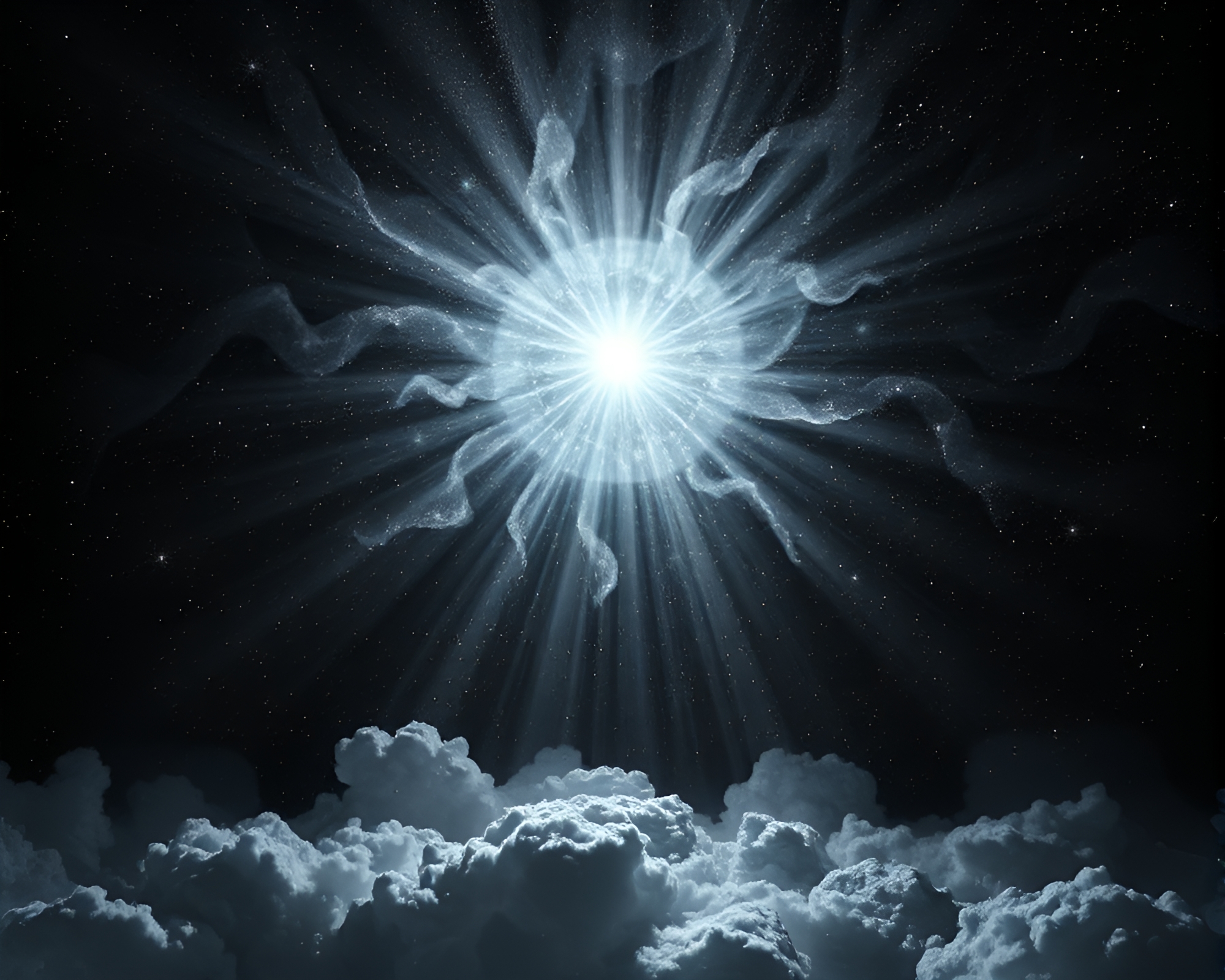 Astral Projection in Grayscale with Glossy Highlights – free AI stock image
