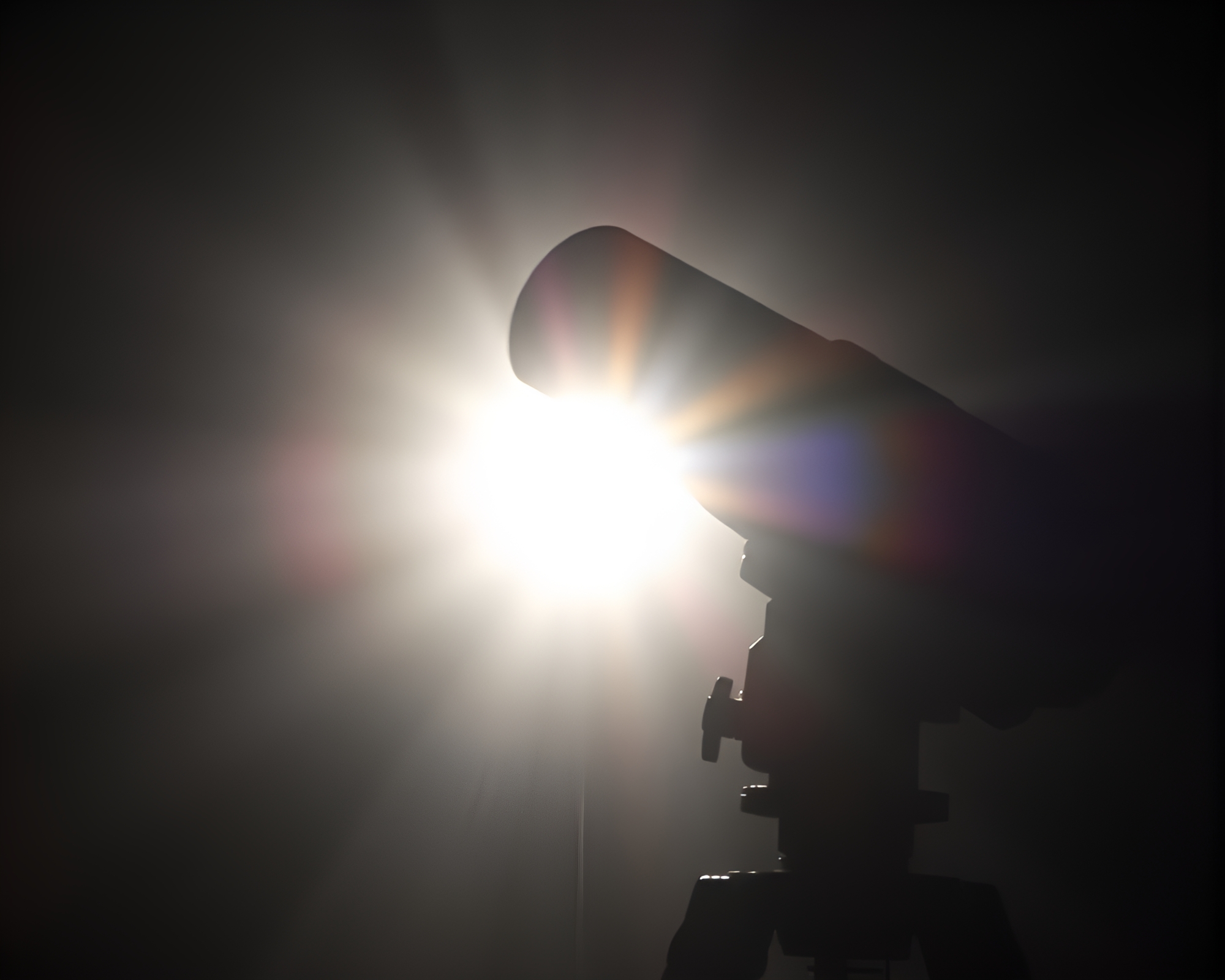 Chromatic Aberration Telescopic Silhouette – free AI stock image