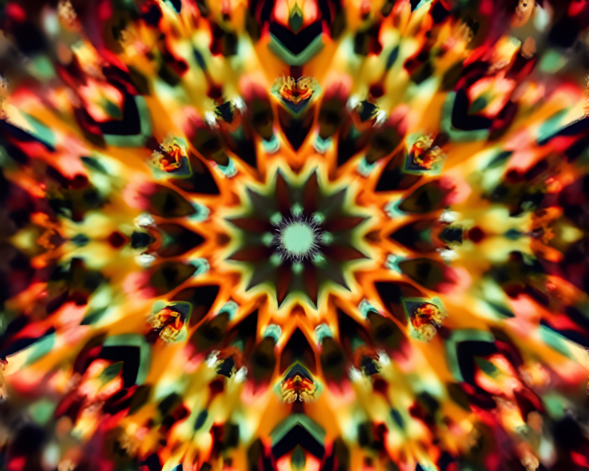 Hazy Kaleidoscope Patterns in Cross-Processed Fusion – free AI stock image