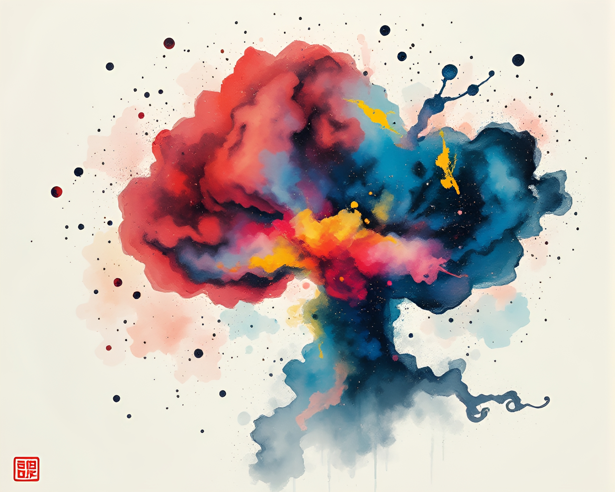 Exotic Fungal Explosion in Cosmic Hue – free AI stock image