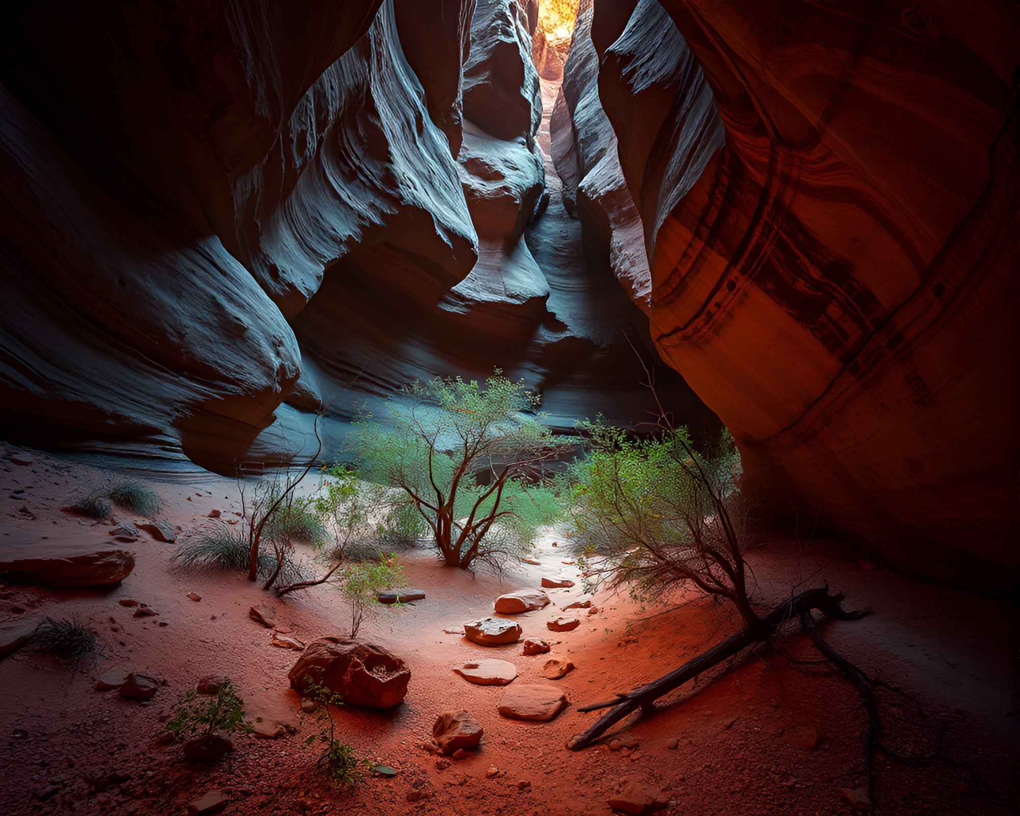 Zen Garden Serenity in Canyon Rust Hues – free AI stock image