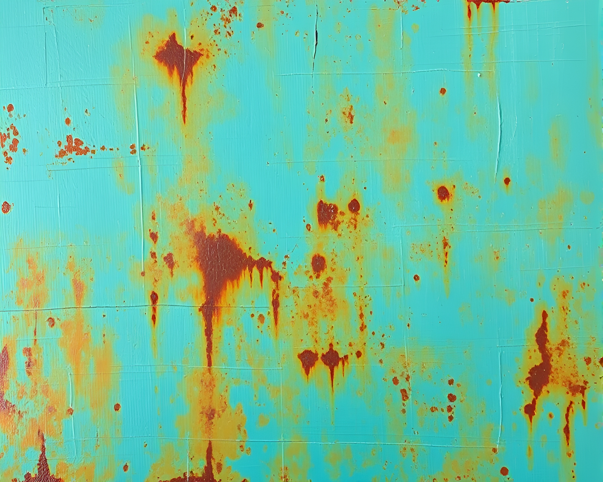Ancient Ley Line Sanctuary: Turquoise Impressionist Rust Patina – free AI stock image