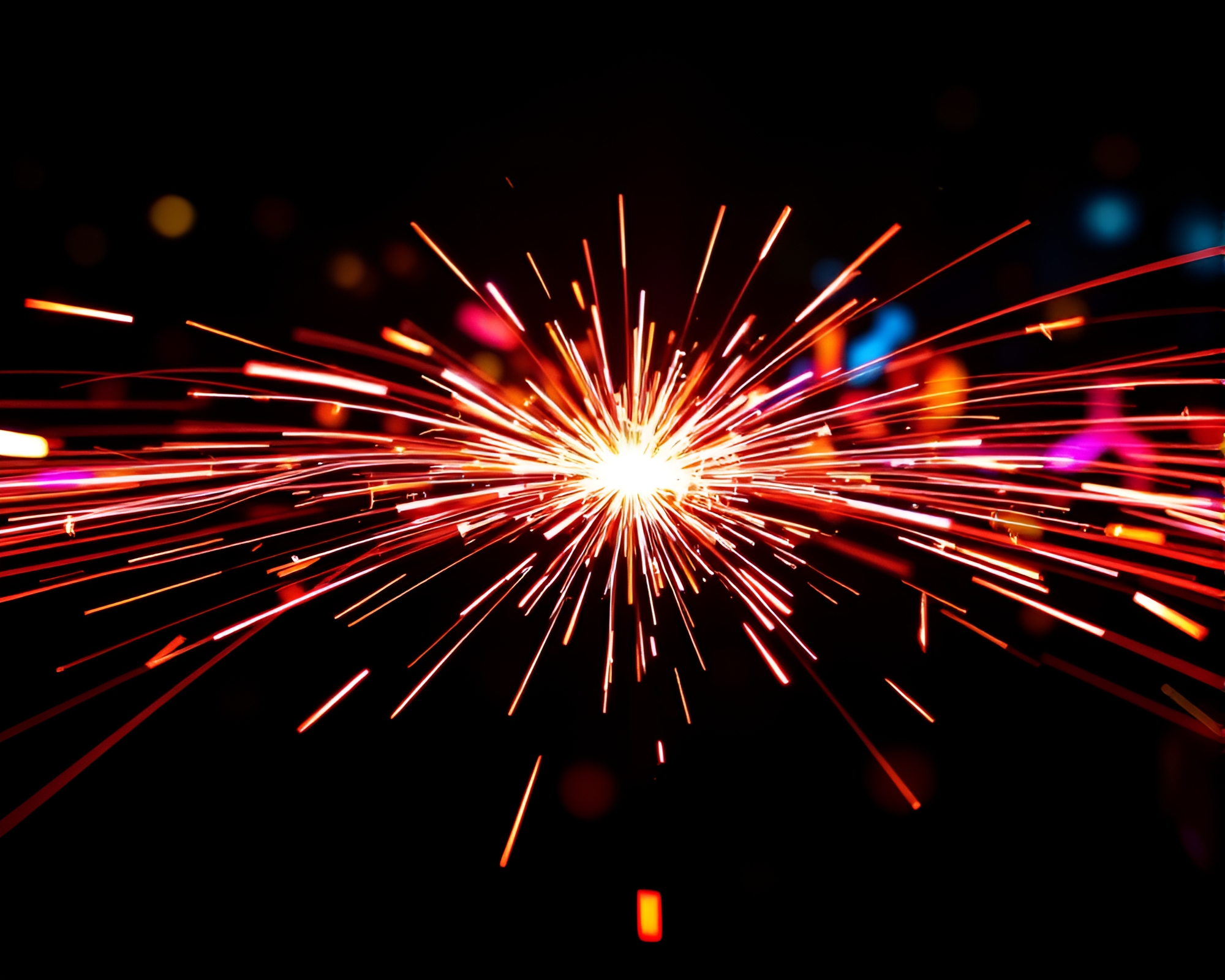 Sparkler Trail Holographic Origami Display – free AI stock image