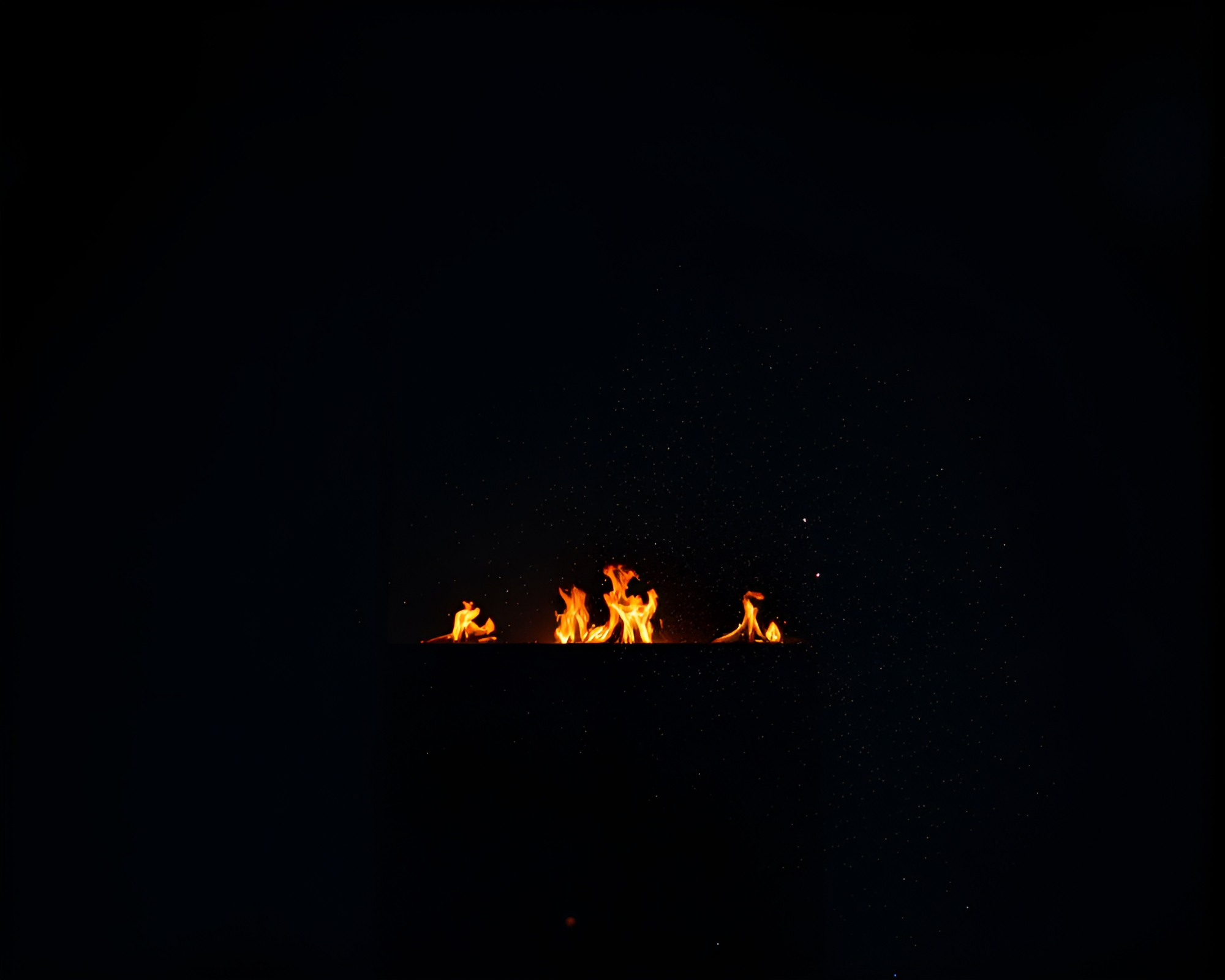 Dystopian Haunted Mirror with Fireplace Glow – free AI stock image