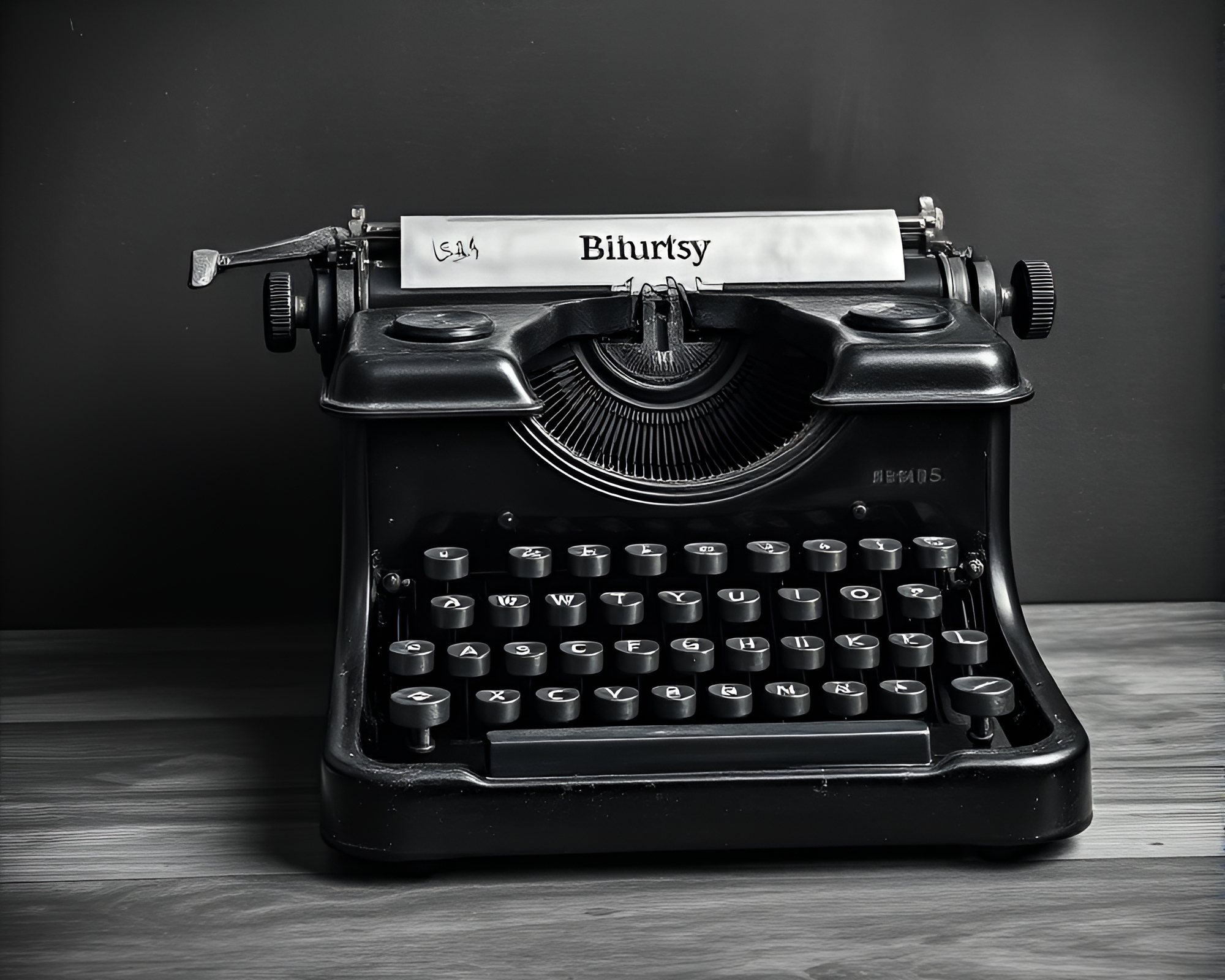 Vintage Chalk Drawing of Antique Typewriter in HDR – free AI stock image