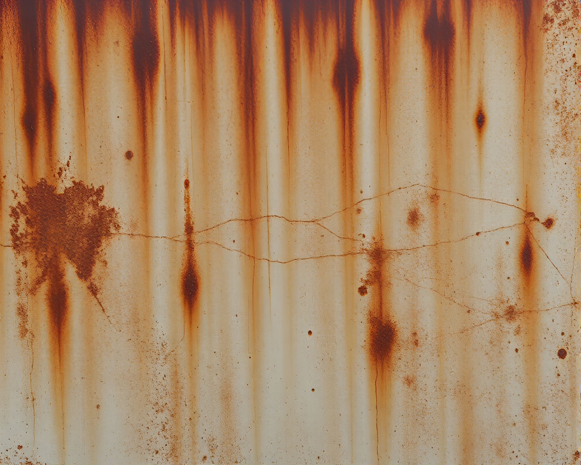 Mountain Goat Standing Among Rust Stain Streaks – free AI stock image