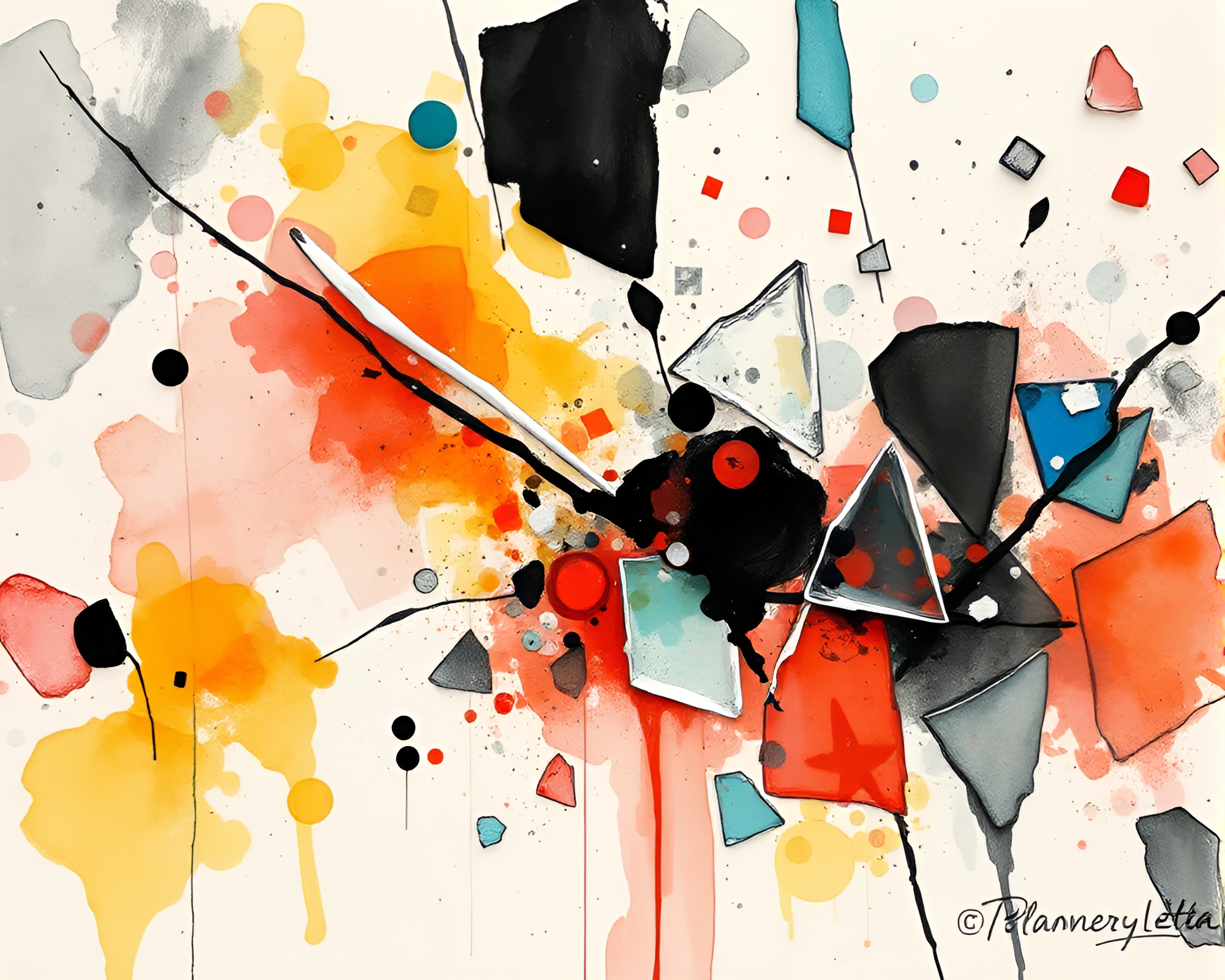 Shattered Glass Plateau in Graffiti Harmony – free AI stock image