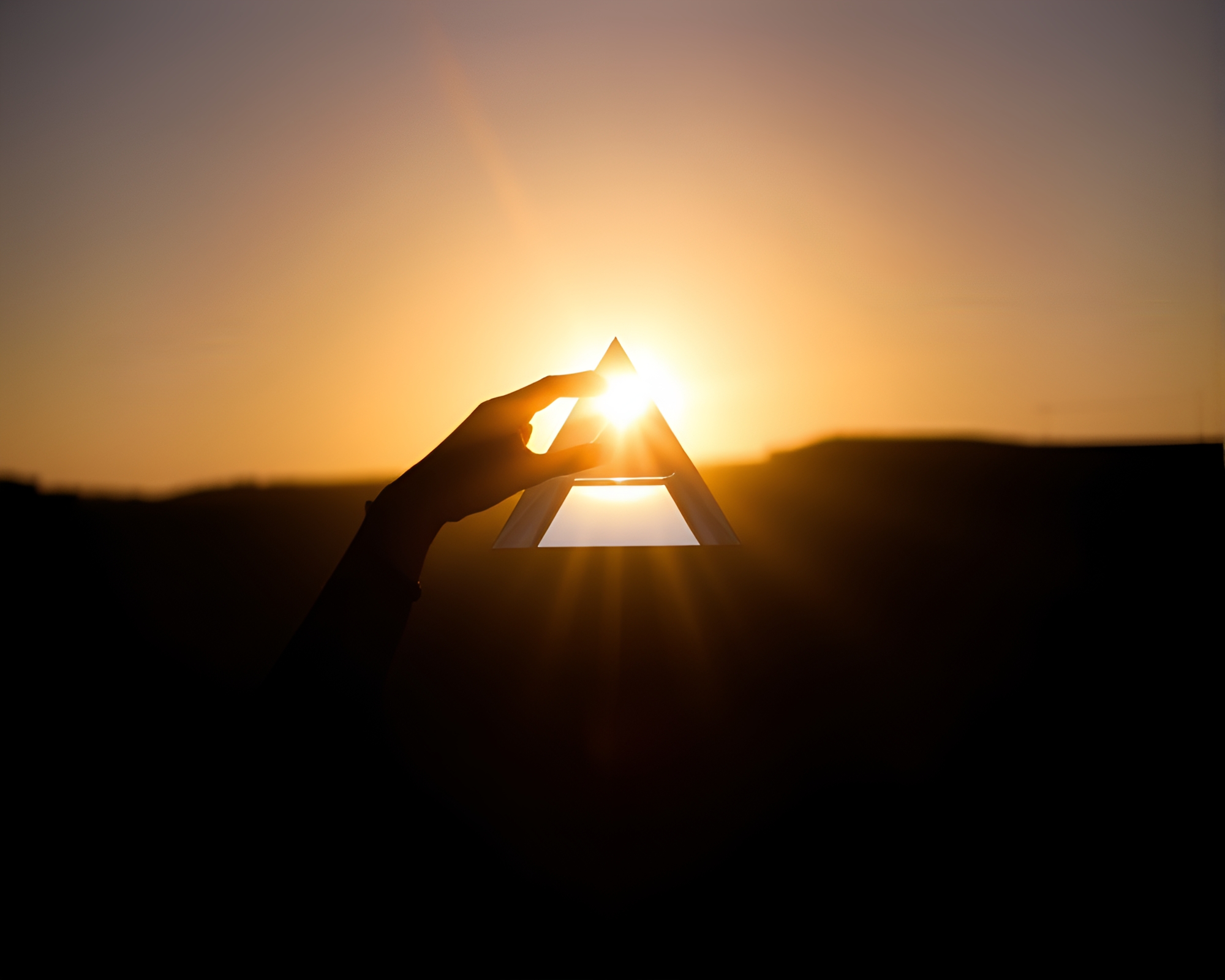 Ethereal Prism Shadows in Golden Hour Parallel Universe – free AI stock image