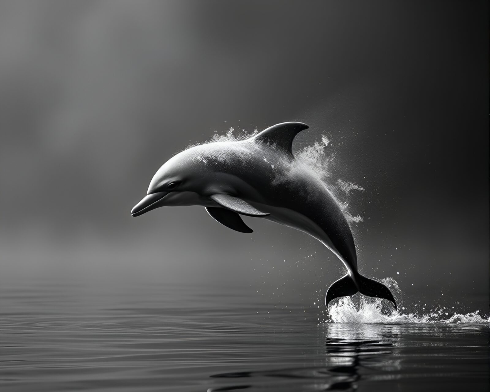 Sleek Amazon river dolphin surrounded by feather dusters in dark CGI setting