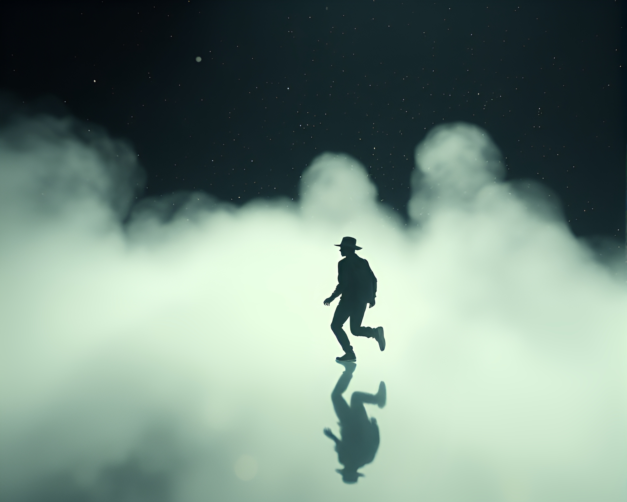 Time Traveler’s Journey through Floating Particle Compositions – free AI stock image