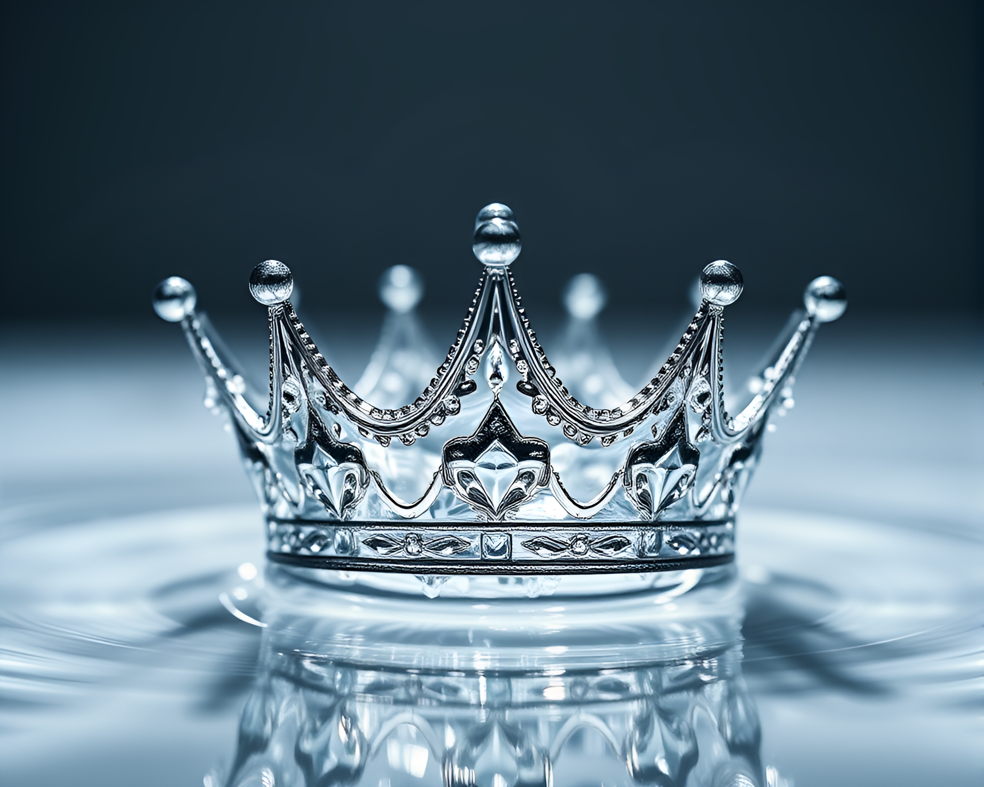 Crowned Water Geometry: Ambient Occlusion Abstraction – free AI stock image