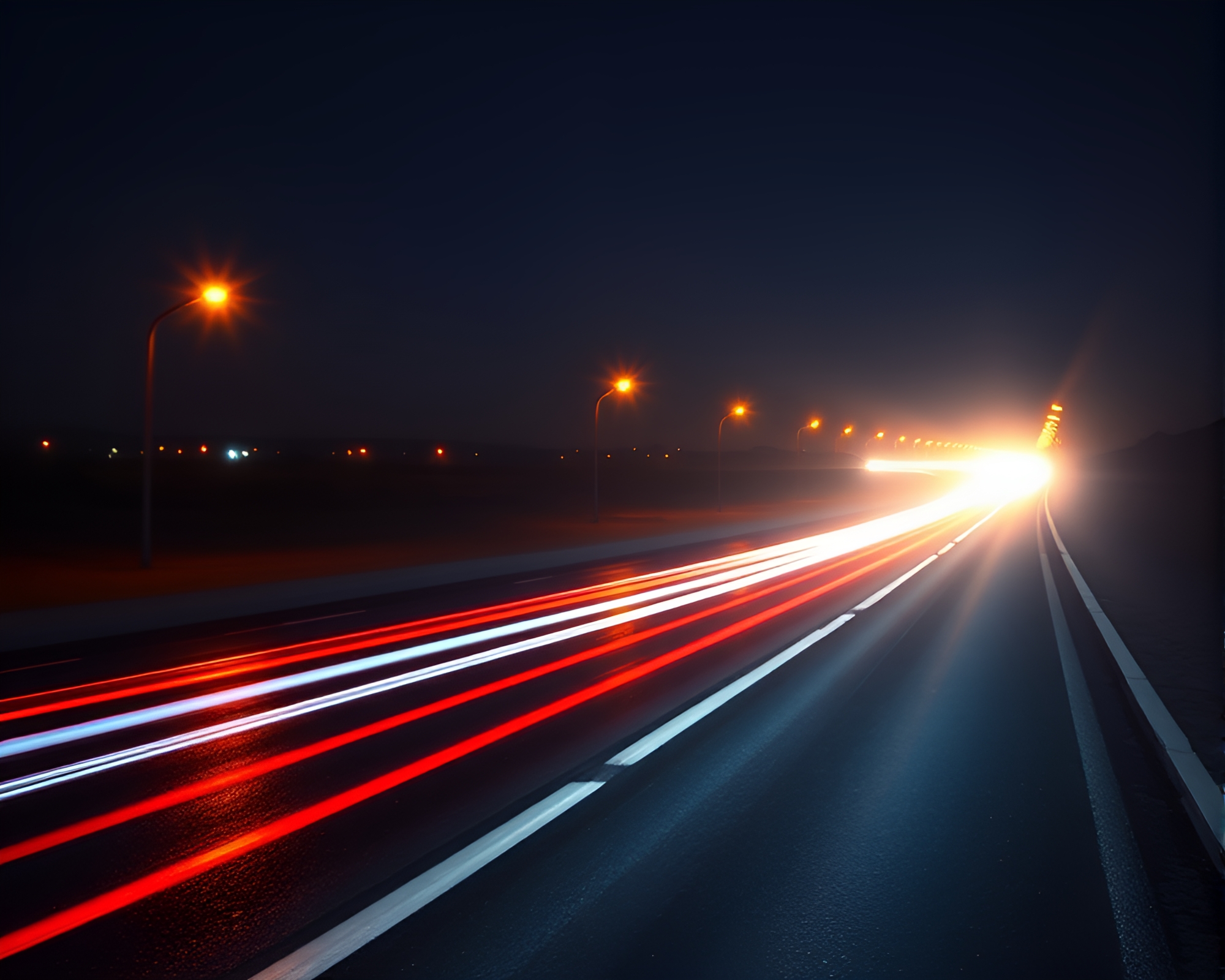 Vibrant Solar Panel Array with Car Light Trails – free AI stock image