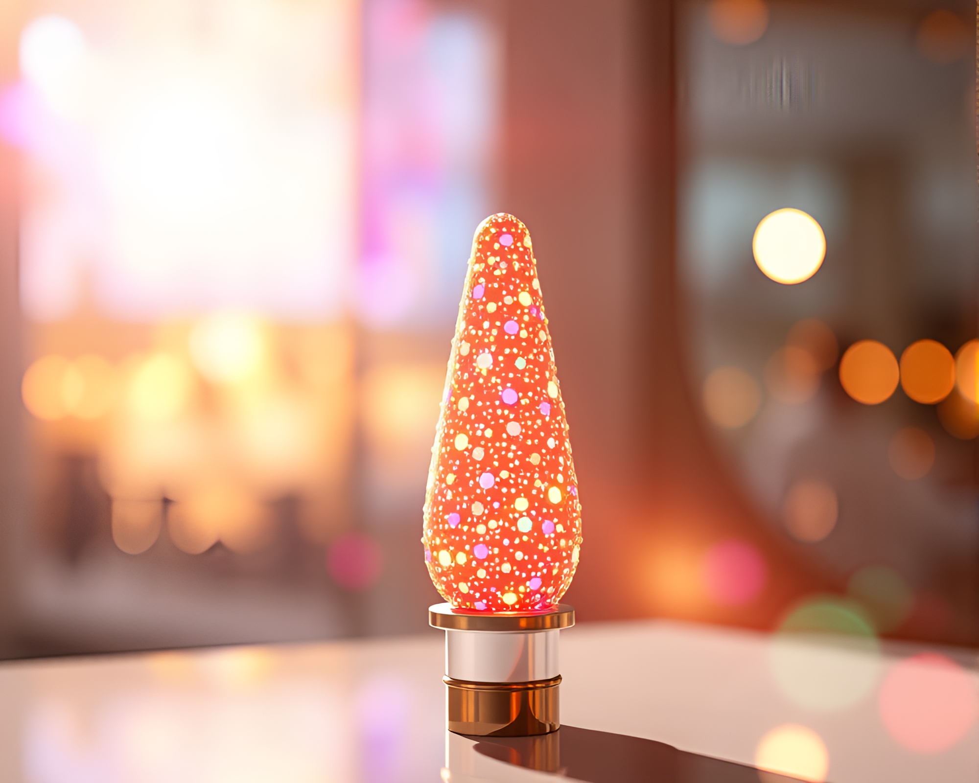 Real-time Gelato Cone with Glossy Pointillist Dots – free AI stock image