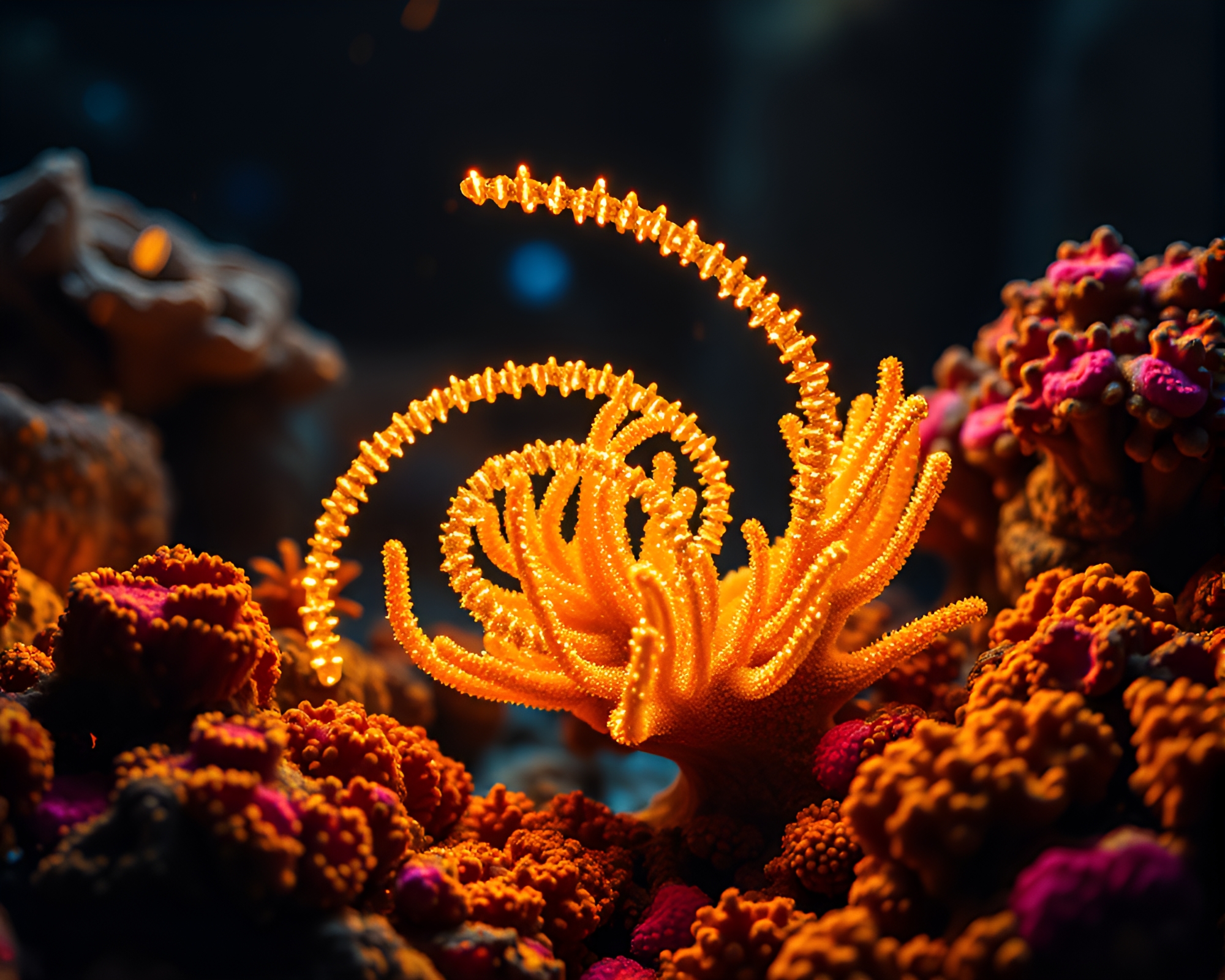 Golden Reef Carnival Spectacle – free AI stock image