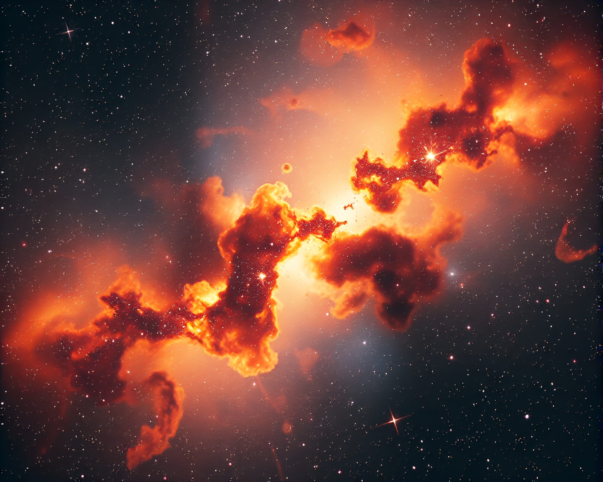 Acrylic Nebula Burst in Bright Overexposure – free AI stock image