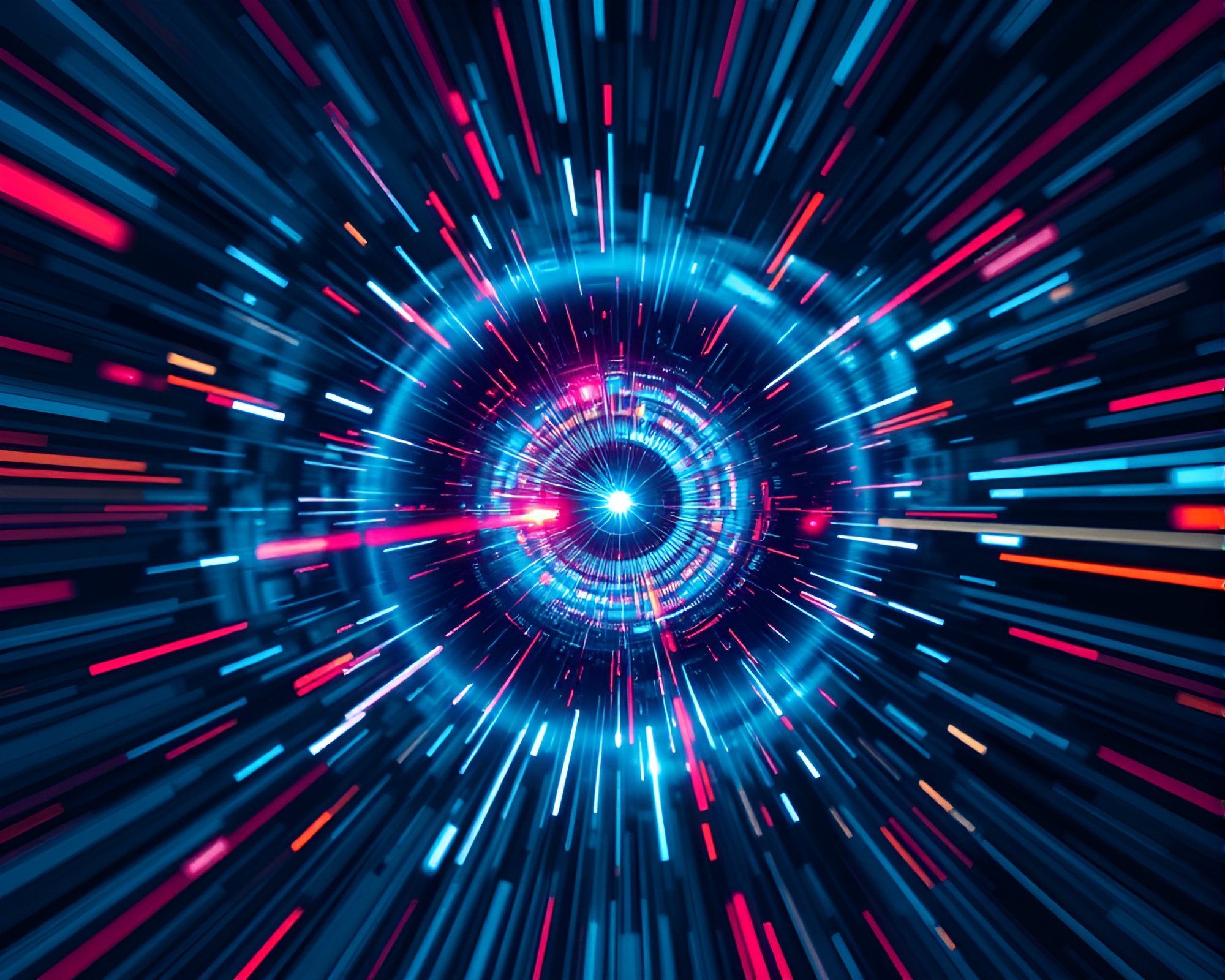 Cybernetic Eye Double Exposure Composition – free AI stock image