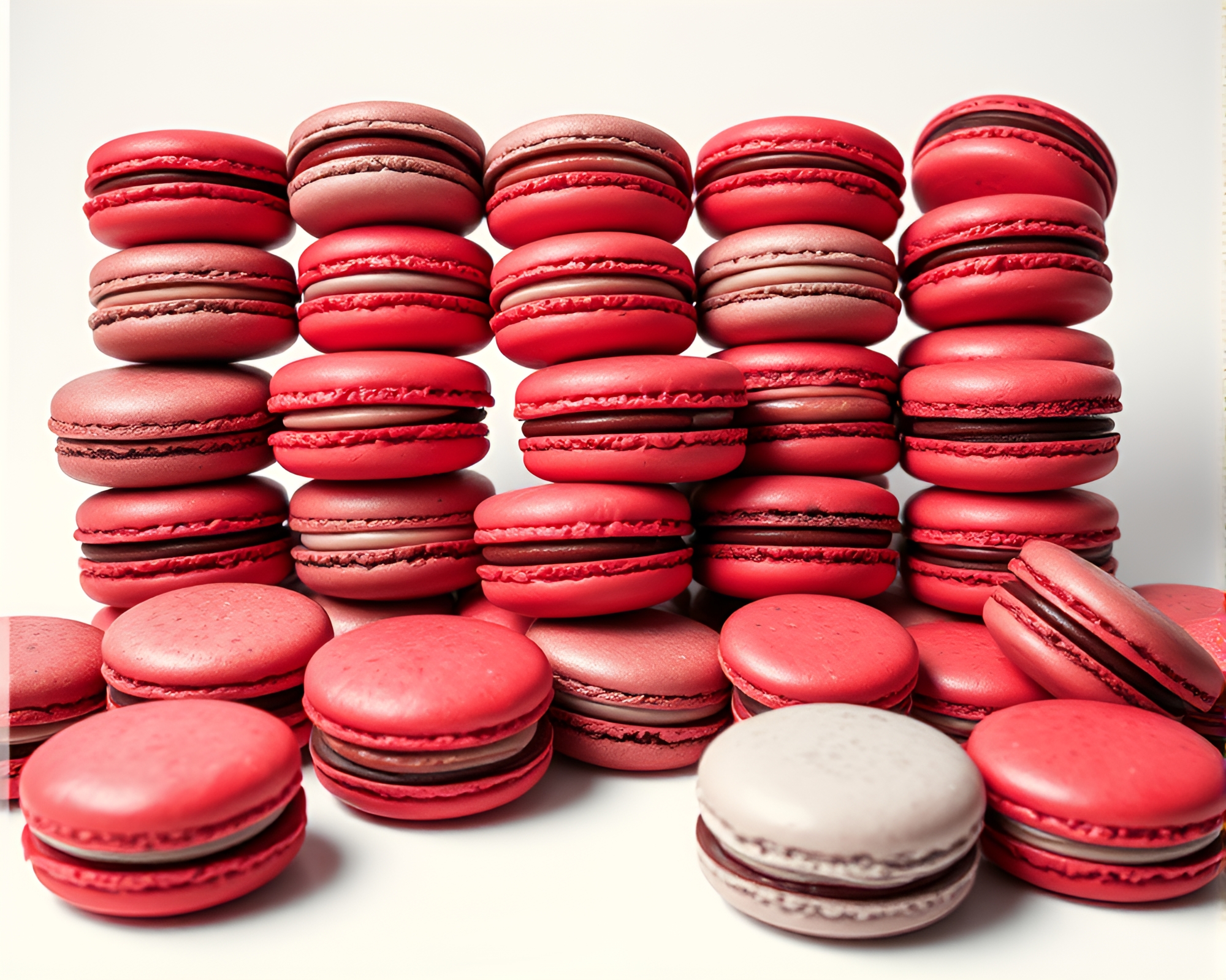 Graphic Novel Macaron Assortment Studio Composition – free AI stock image