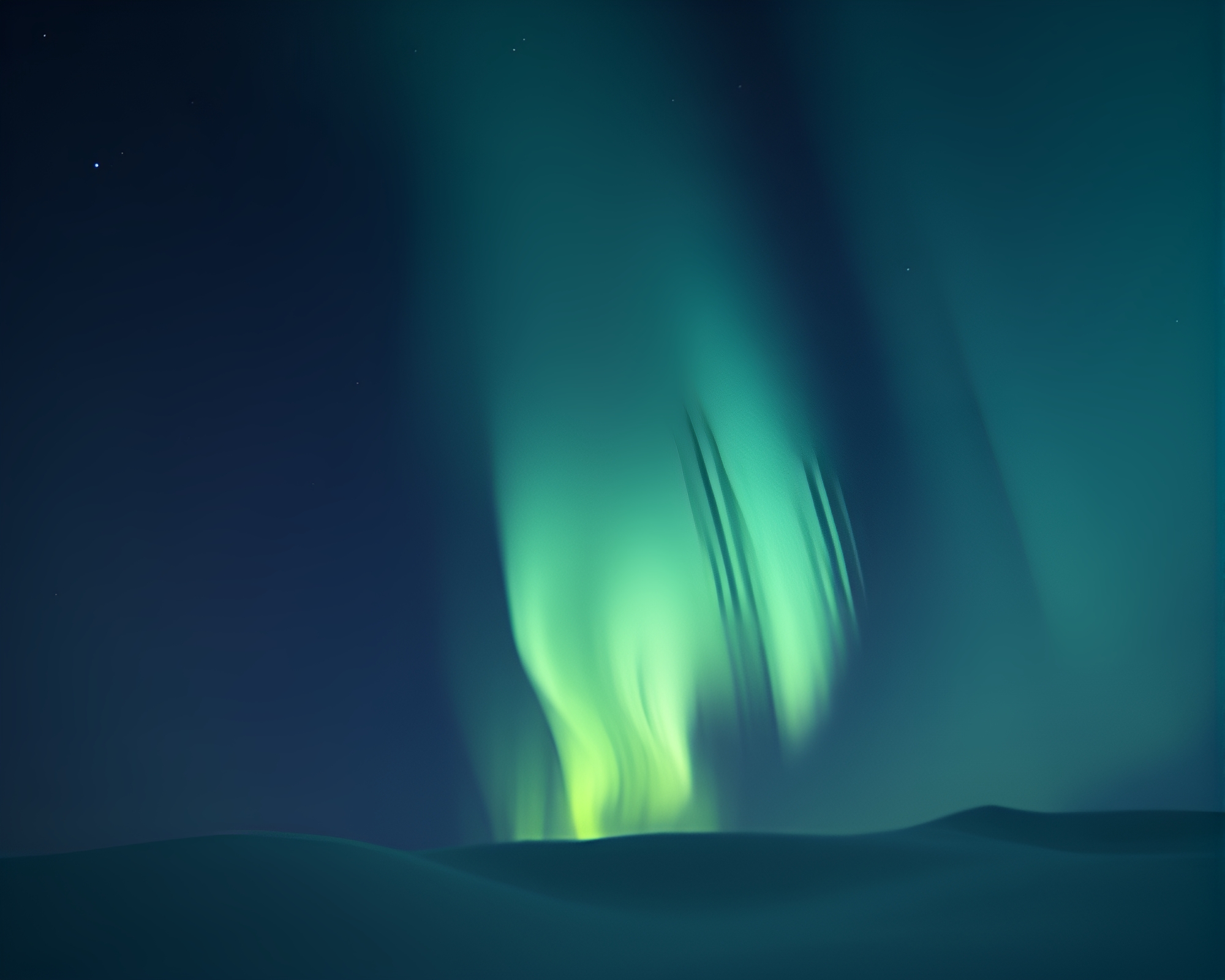Prism Refraction Creates Muted Aurora Borealis Telephoto Capture – free AI stock image