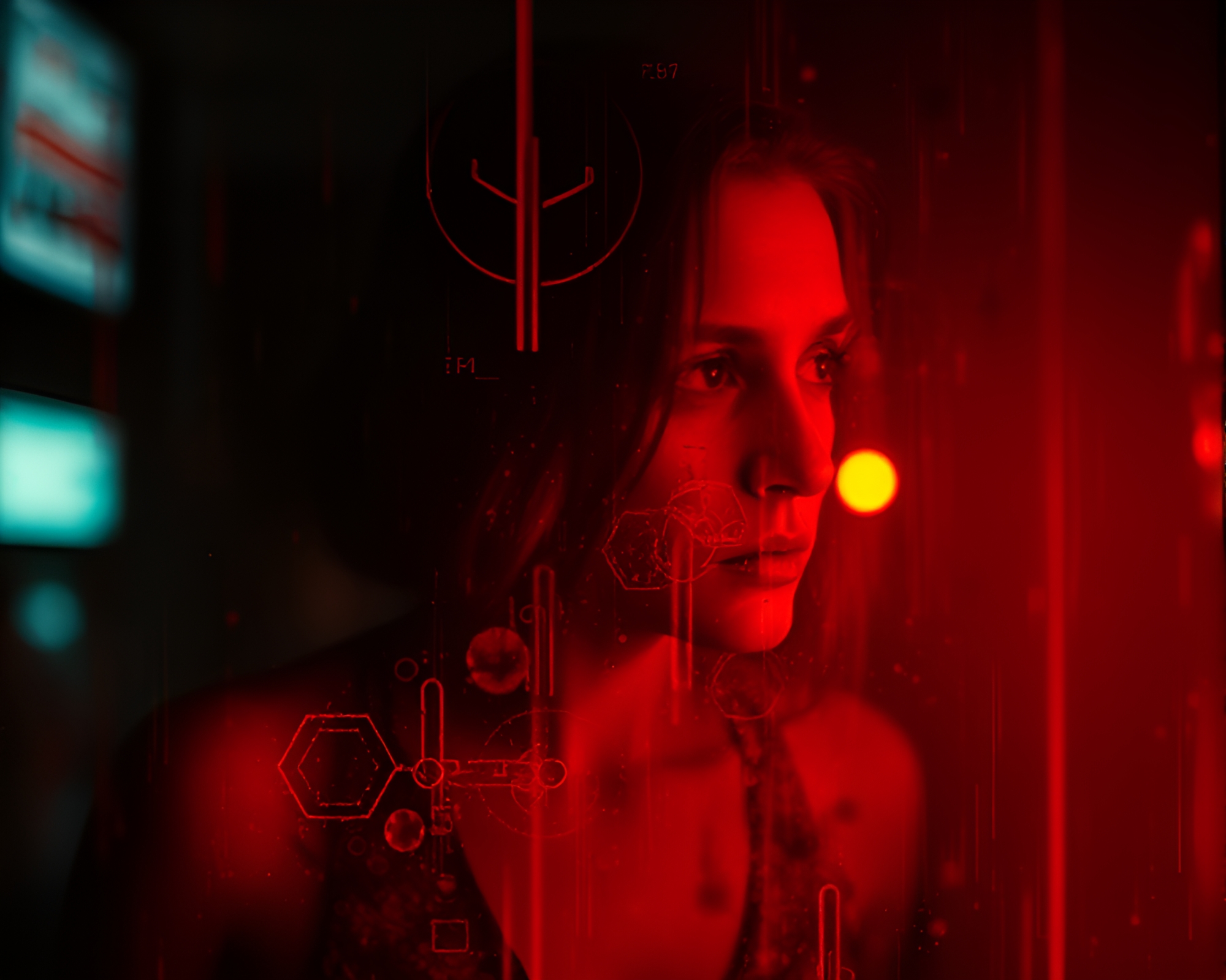 Dramatic Augmented Reality: Cross-Processed Texture Overlay – free AI stock image