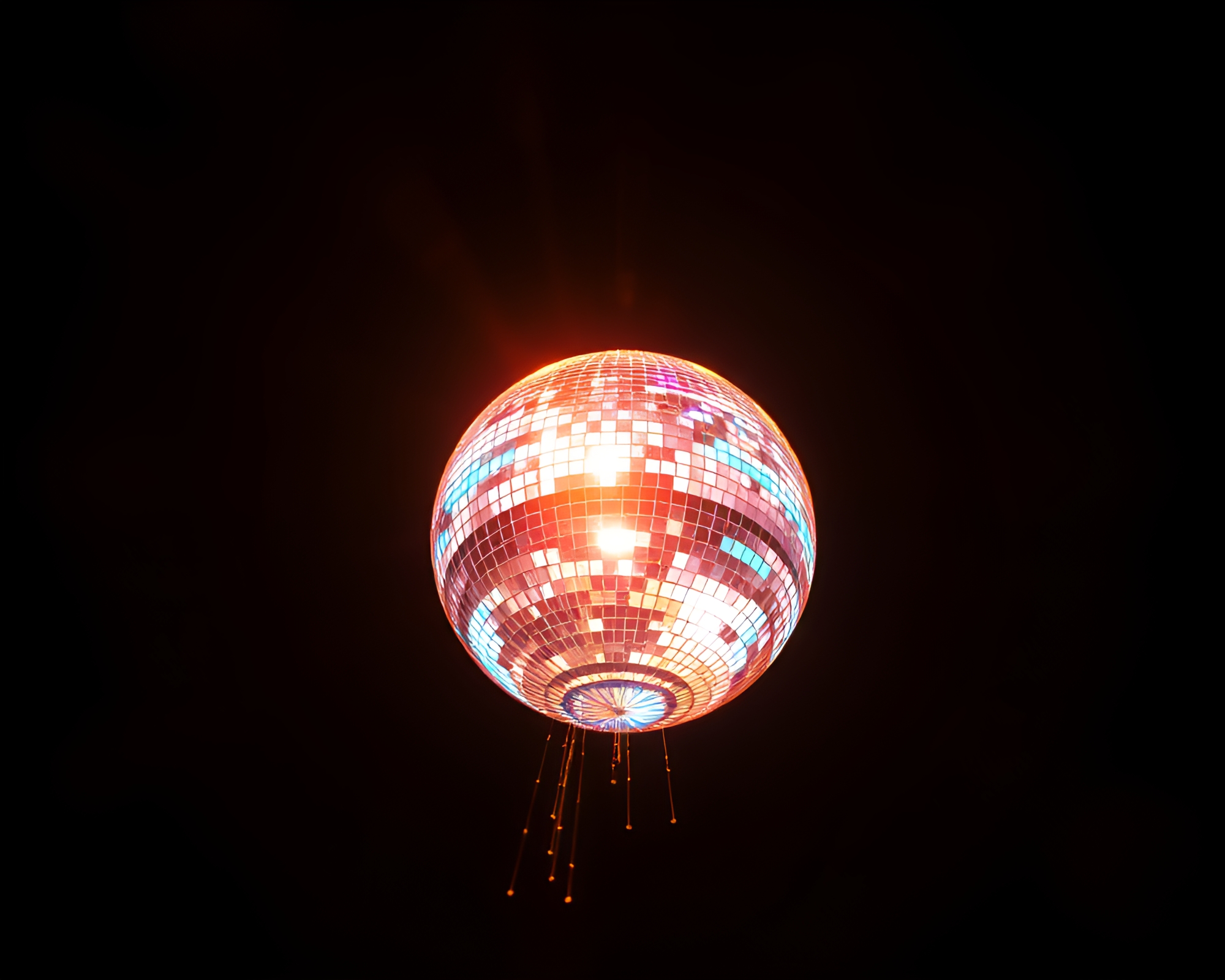 Holographic Rocket Disco Ball Low-Angle Shot – free AI stock image