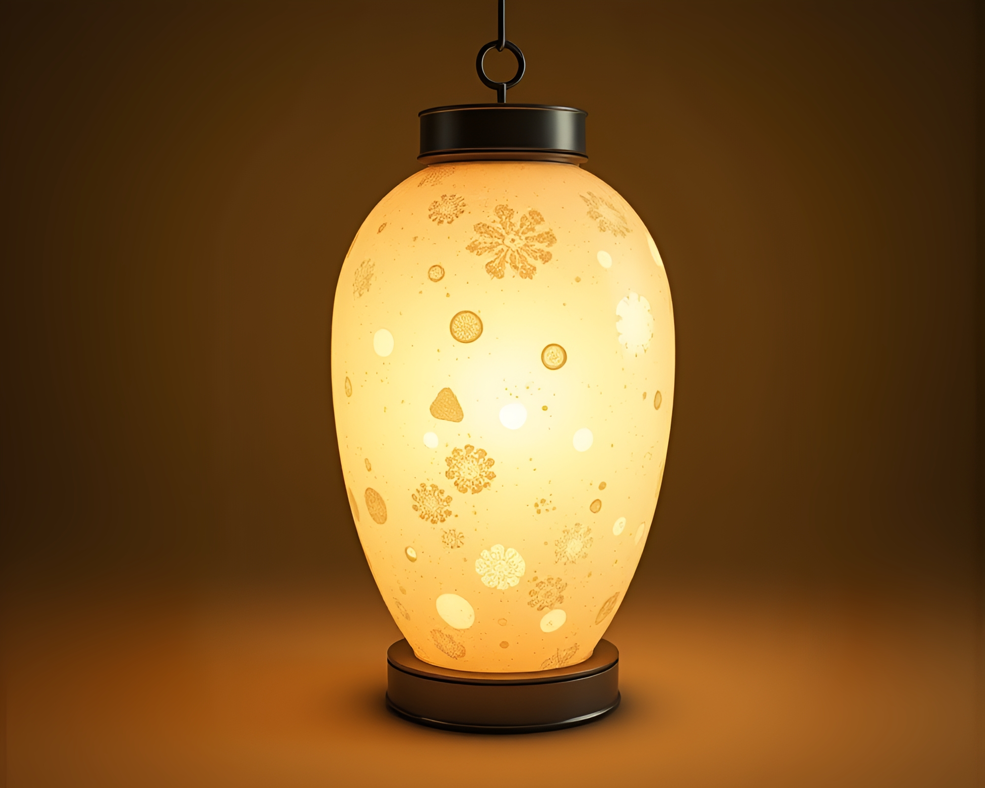 Lantern Light Among Mildew Spots in 3D Scan – free AI stock image
