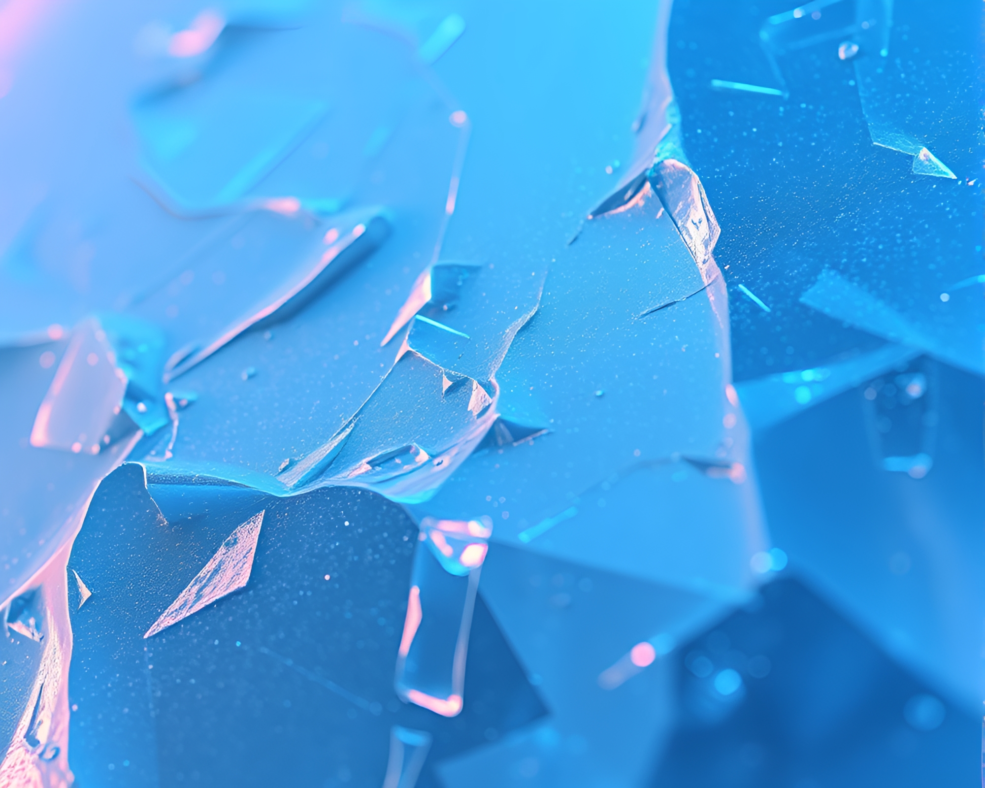 Holographic Ice Close-Up: Futuristic Matte Painting – free AI stock image