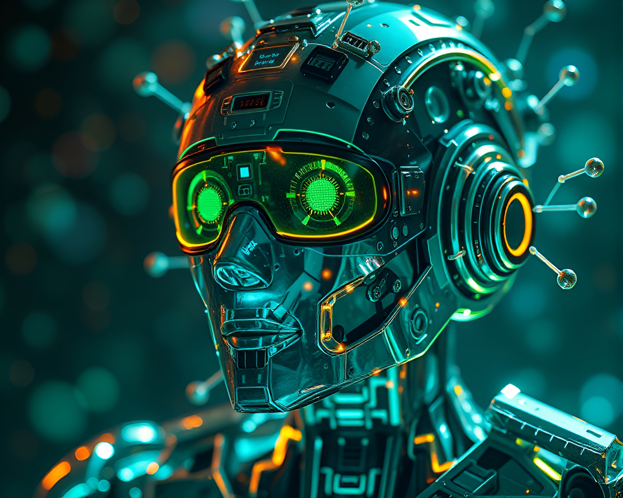 Nanobot Swarm Environmental Portrait – free AI stock image