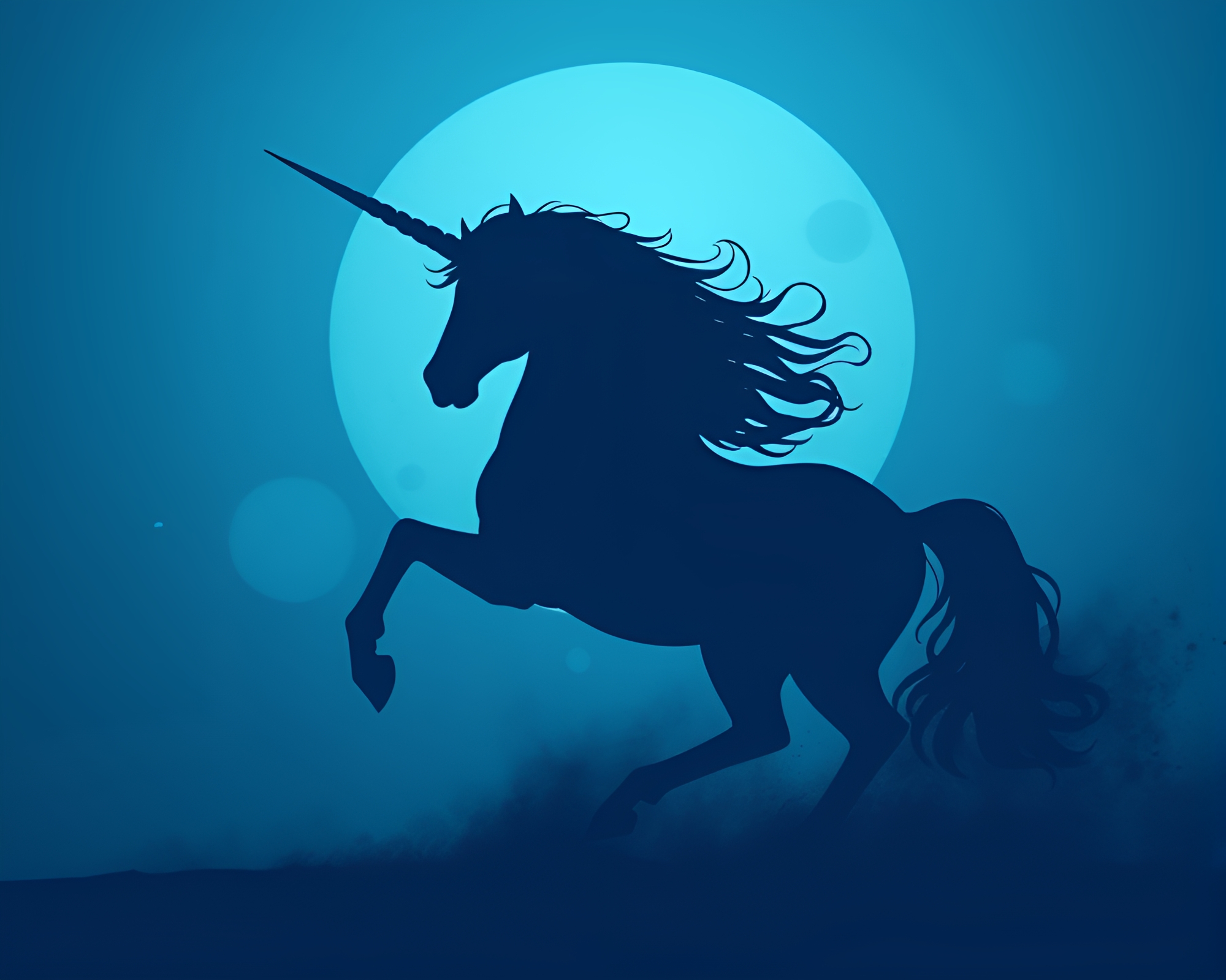 Enchanting Centaur Underwater Dust Particles Silhouette Illustration – free AI stock image