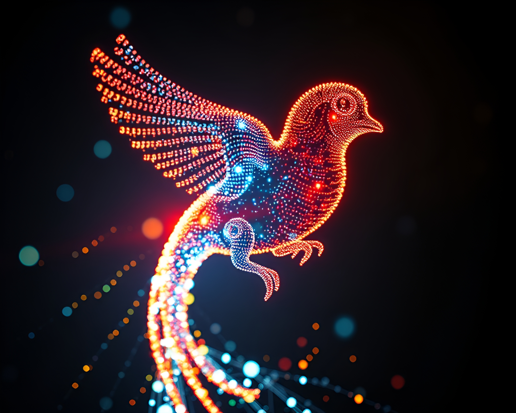Chimera in Dot Matrix GAN Art – free AI stock image