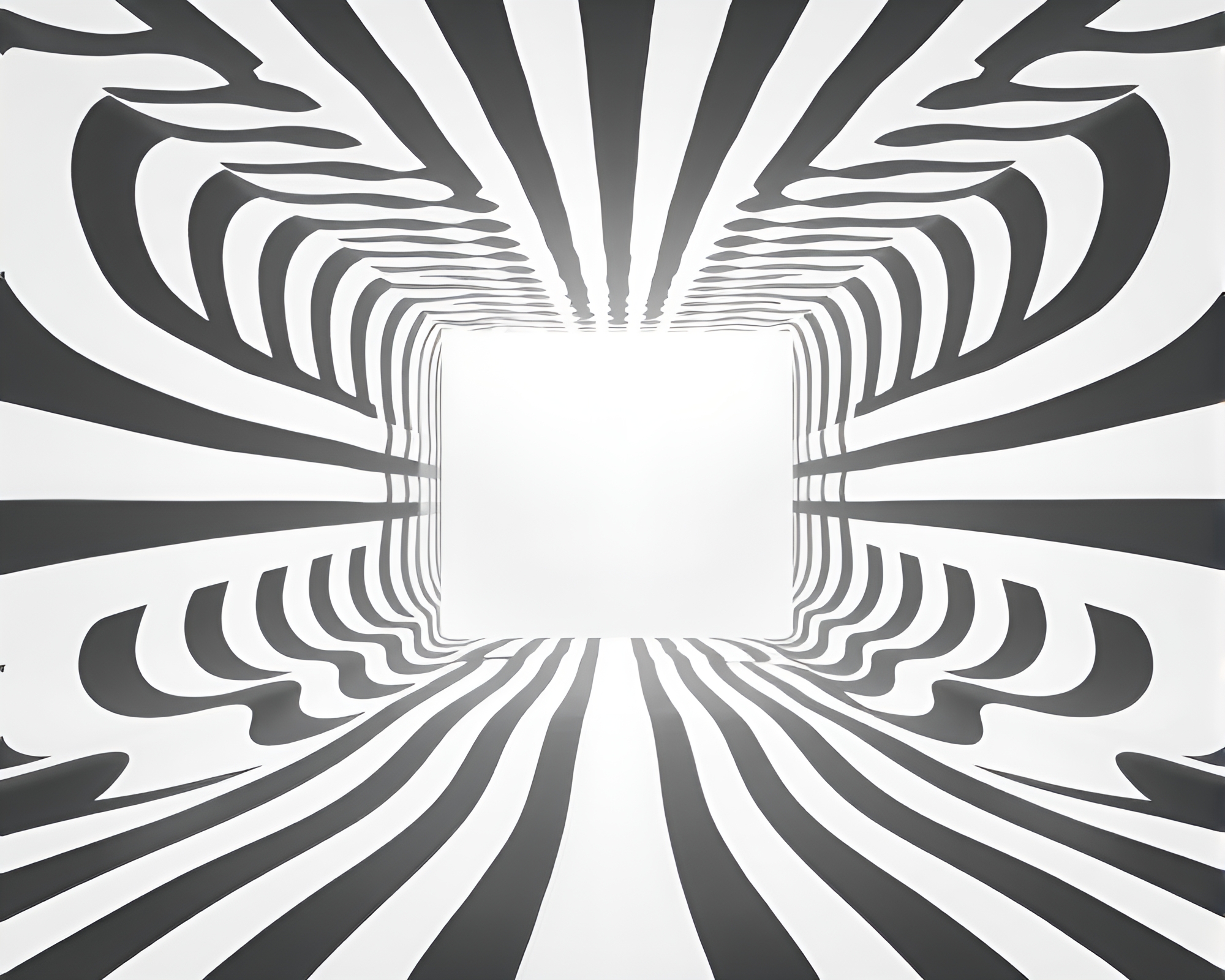Negative Space Op Art Optical Illusion in Ivory White – free AI stock image