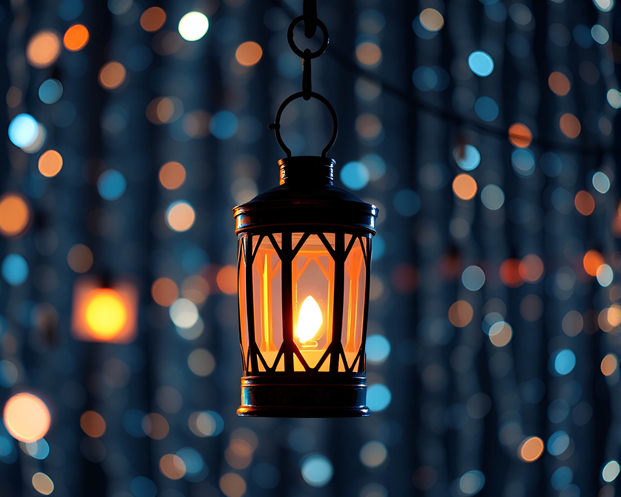 Digitally crafted fiber optics illuminate pixel art oasis – free AI stock image