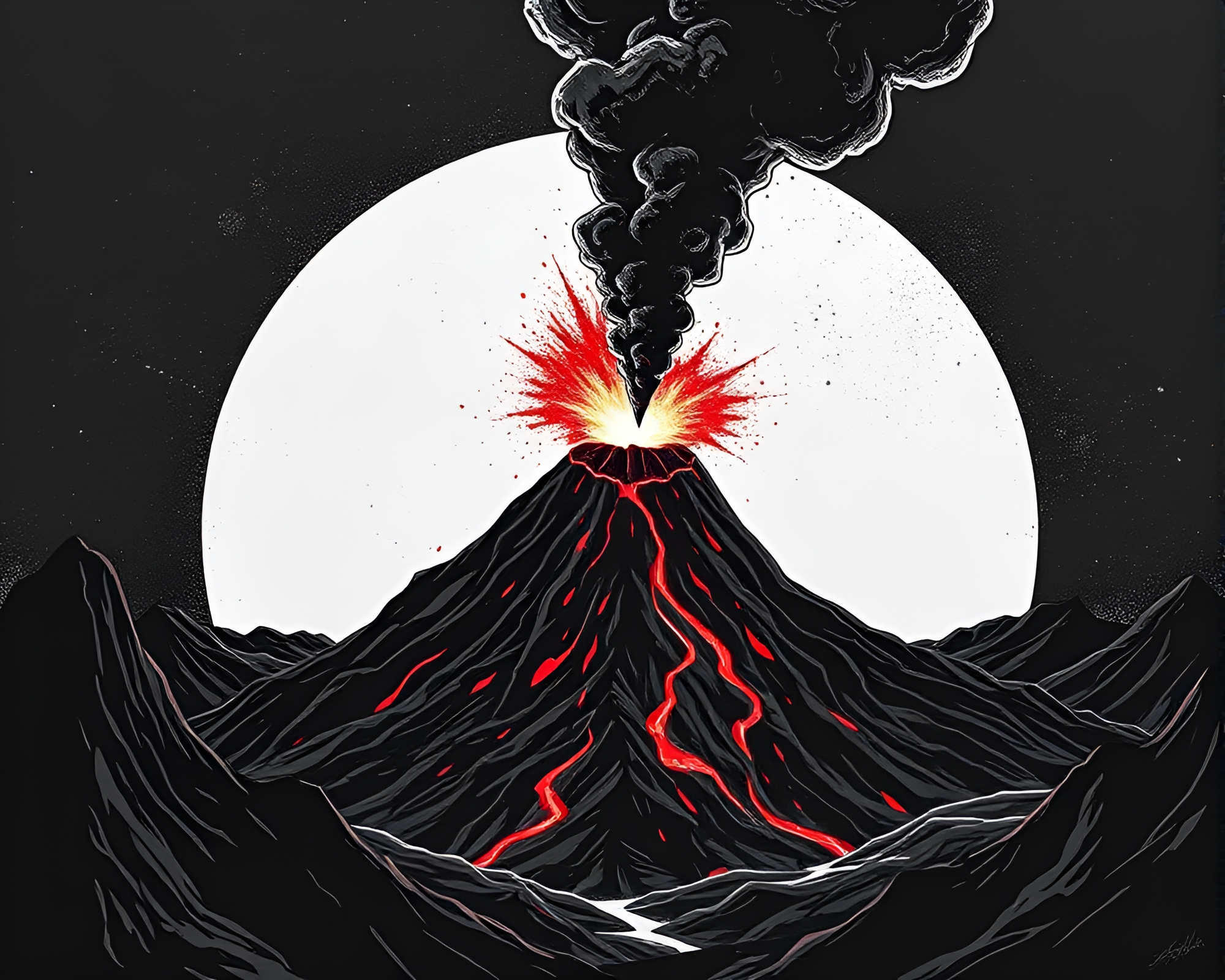 Erupting Cyberpunk Tears – free AI stock image