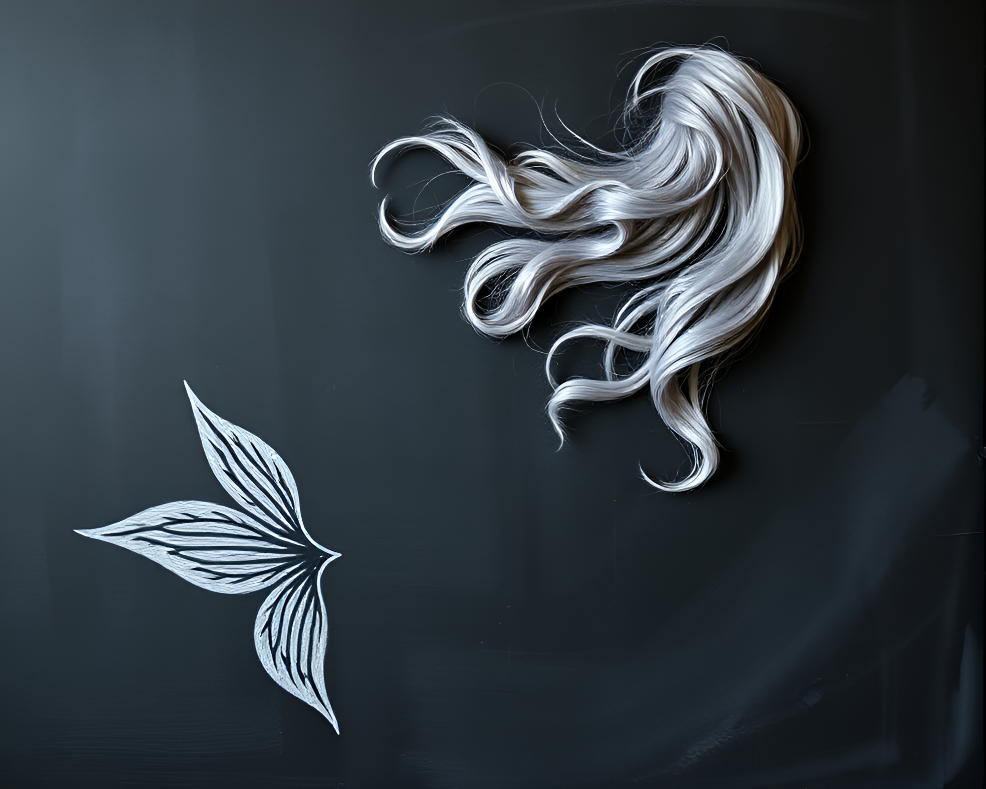 Mermaid with Chalkboard Chorus – free AI stock image
