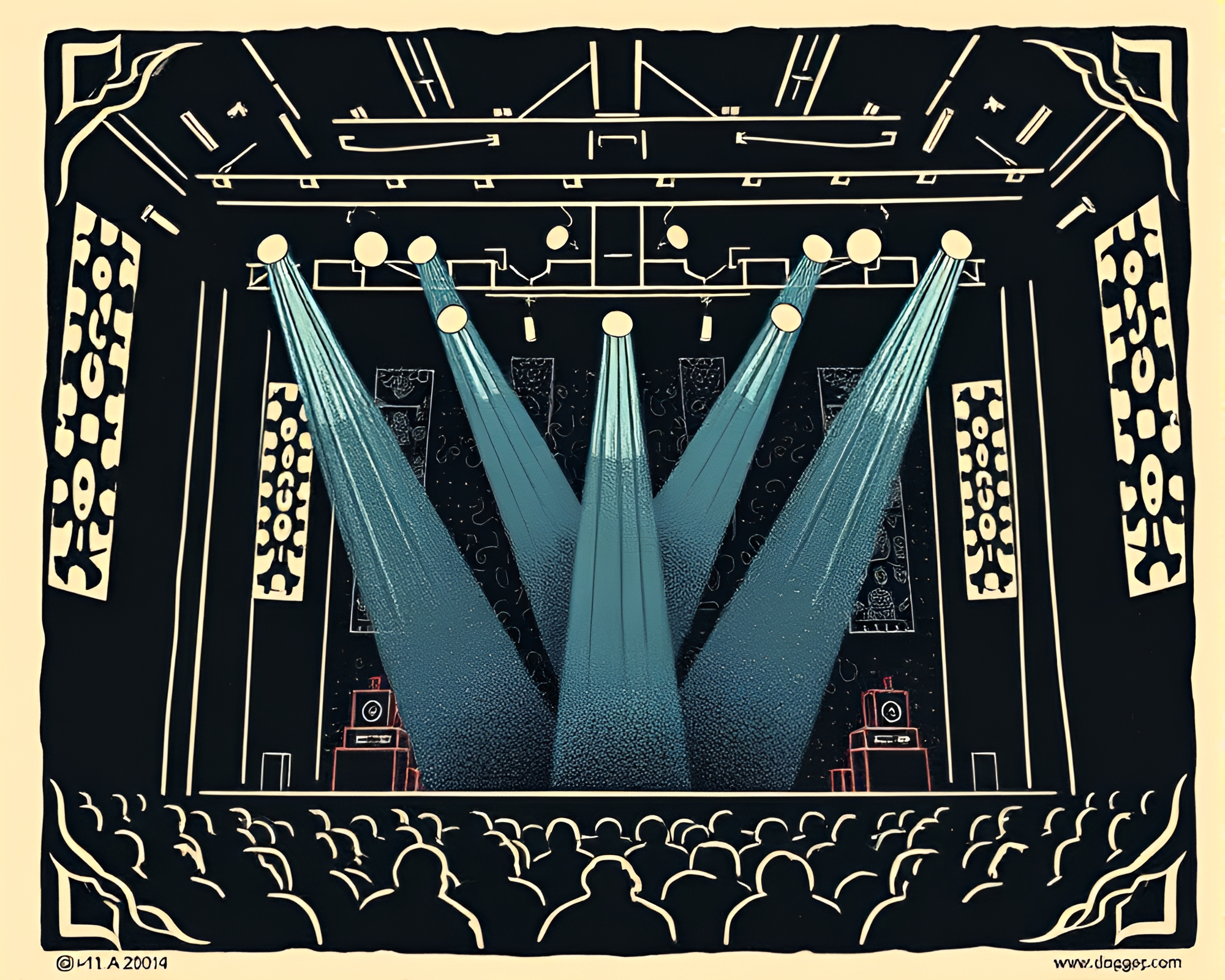 Armor Clash at Stage Lights Concert – free AI stock image