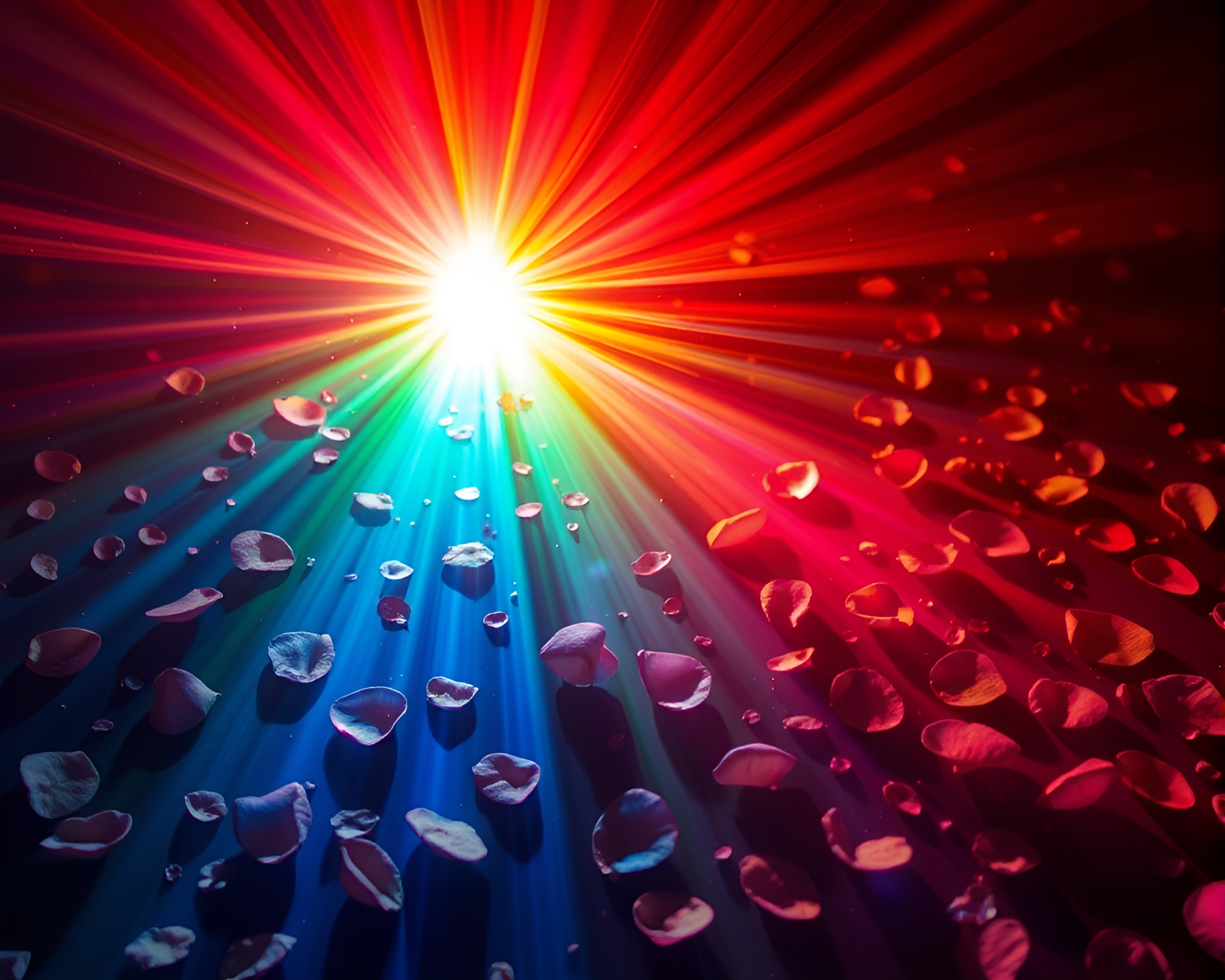 Plasma Rifle Amongst Starburst Flower Petals – free AI stock image