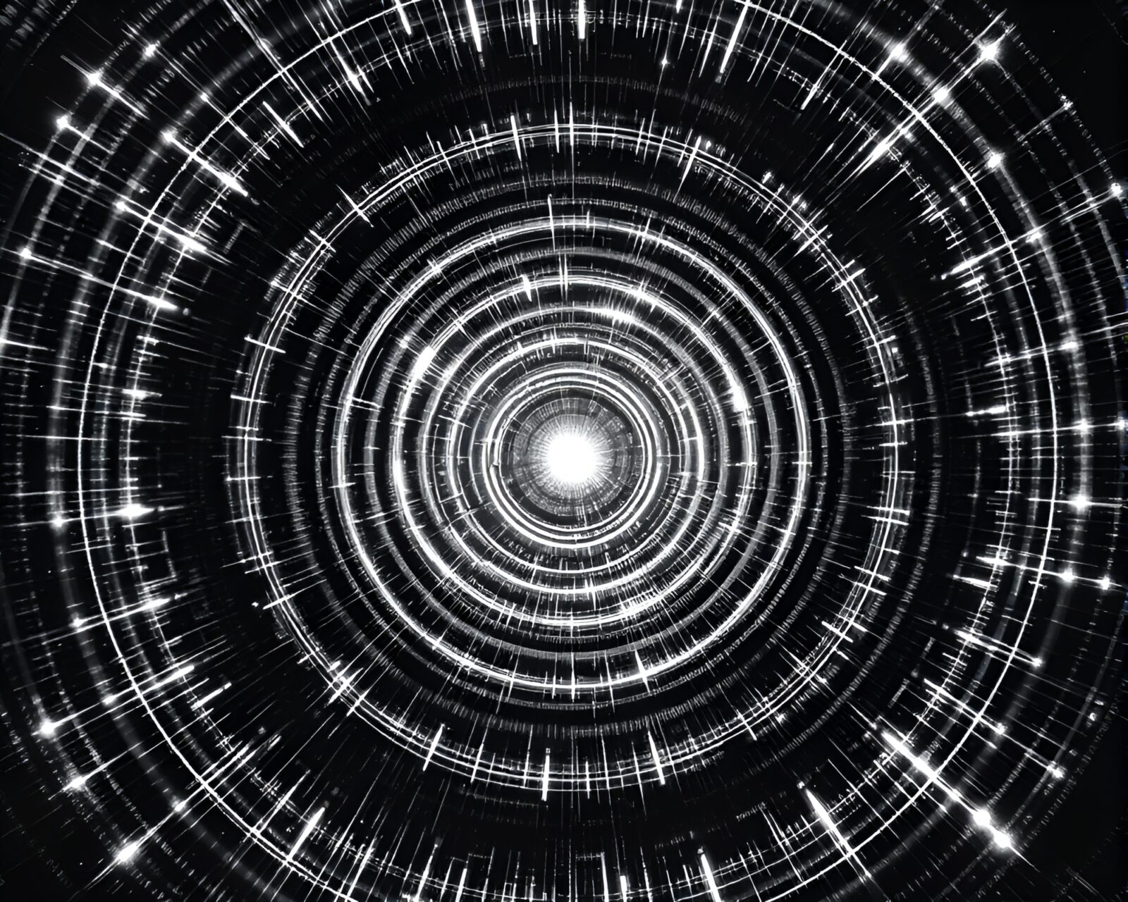 Intricate lines and shades in concentric circles illustration