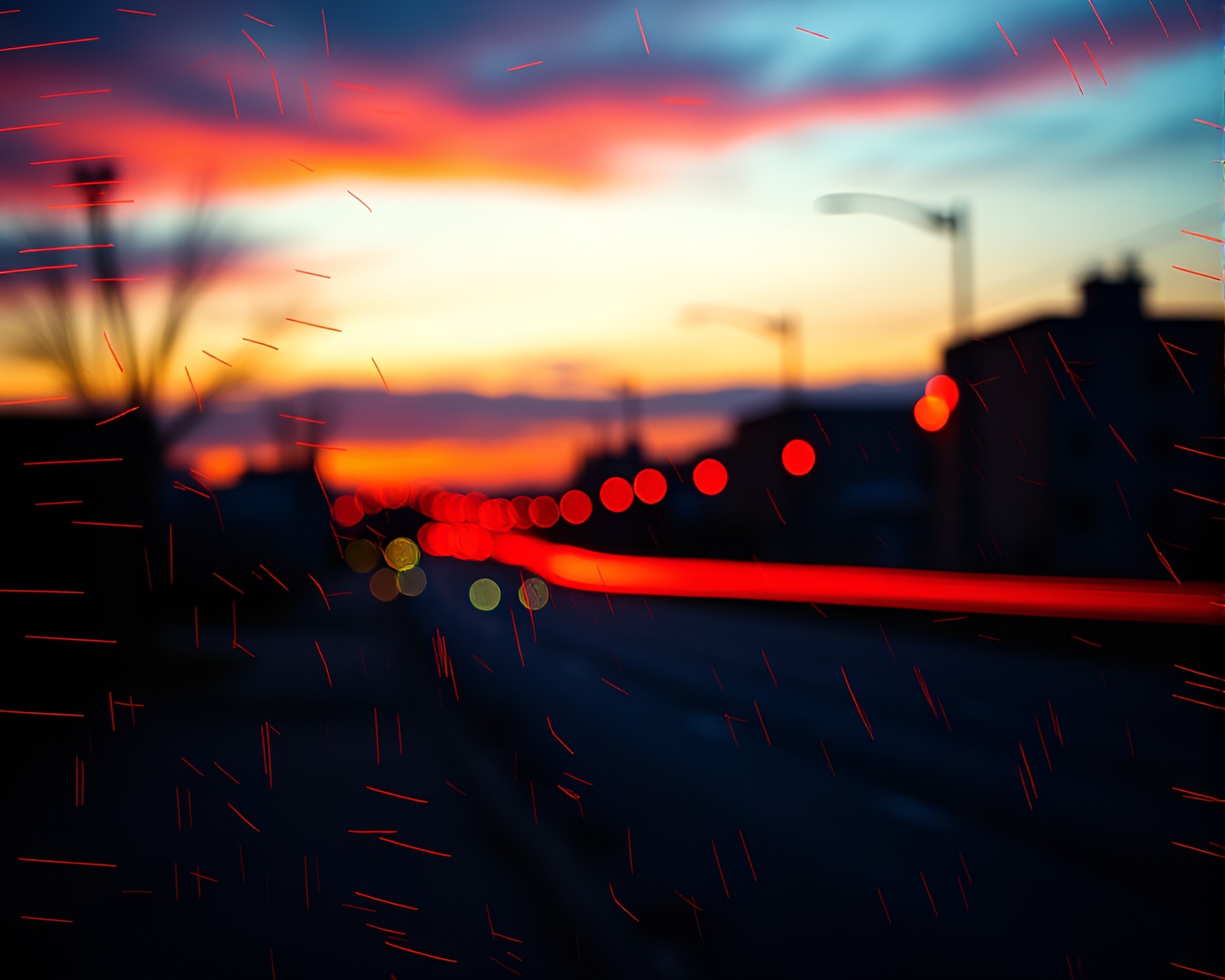 Neon Sunset Cityscape Bursting with Synthwave Vibrancy – free AI stock image