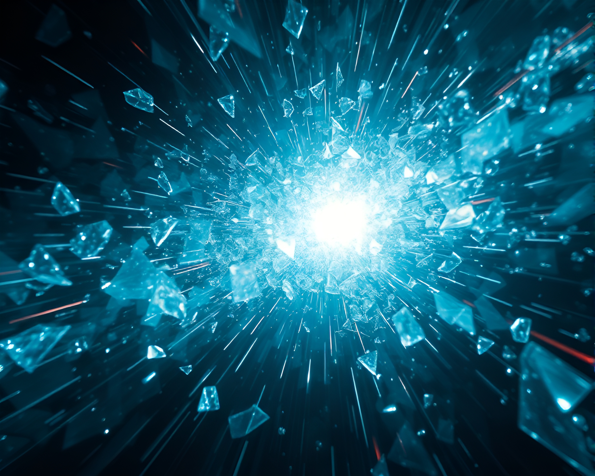 Cubist Multiverse Portal with Glass Shard Compositions – free AI stock image