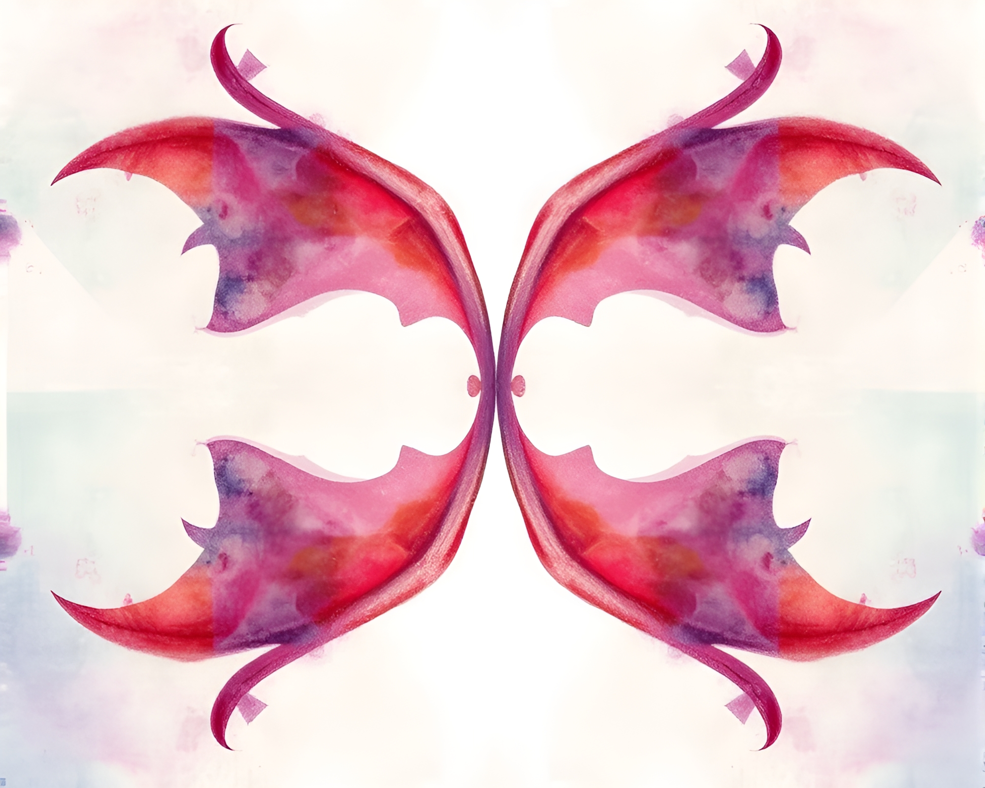 Enchanted Elf in Double Reflection Watercolor Wash – free AI stock image