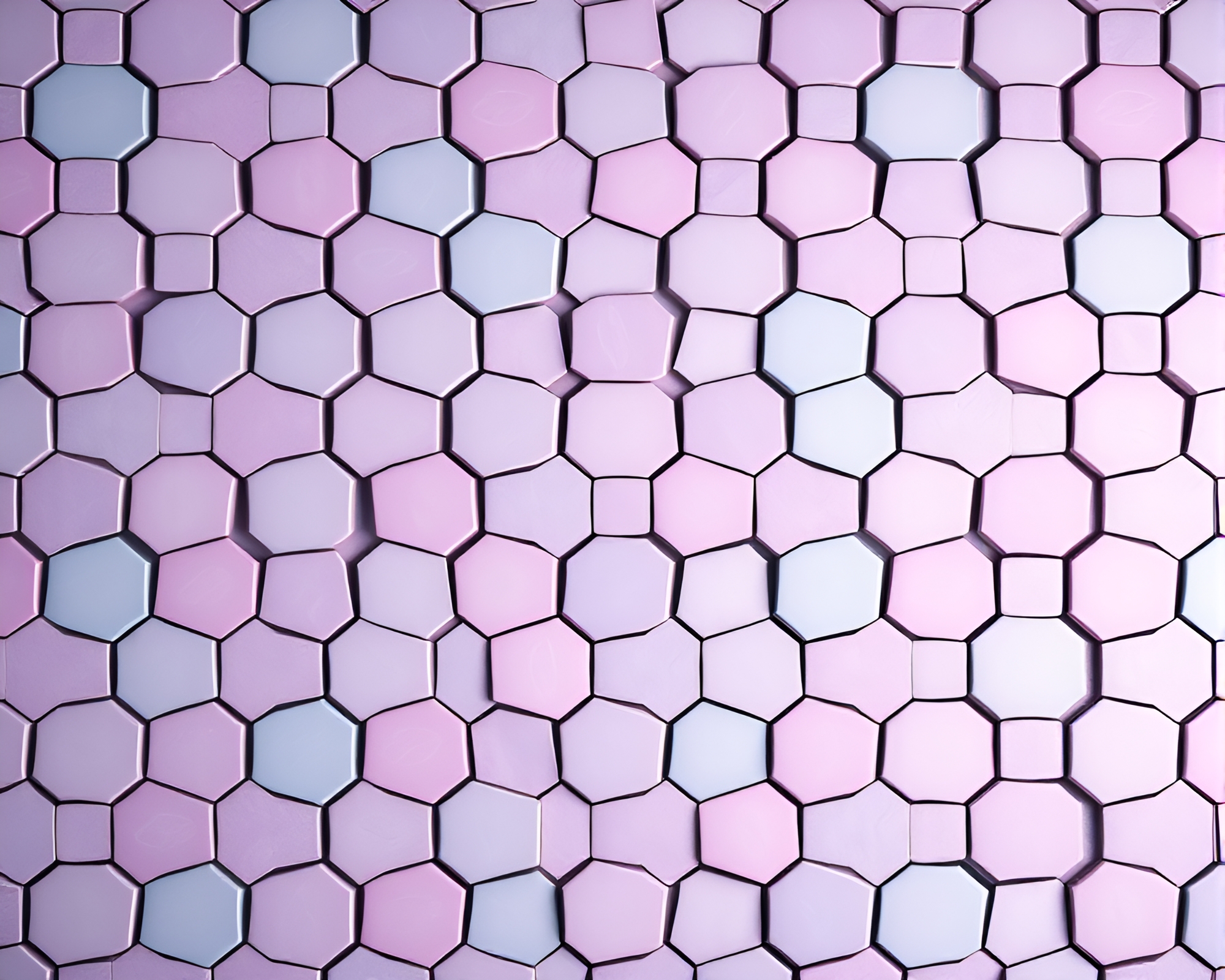 Hexagonal Armor Formation in Pastel Data Visualization – free AI stock image