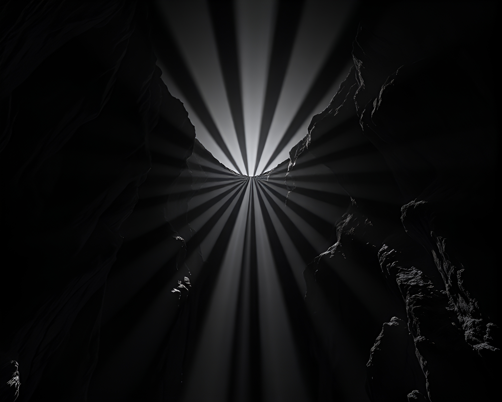 Necromantic Canyon: Shadows of Radial Symmetry – free AI stock image