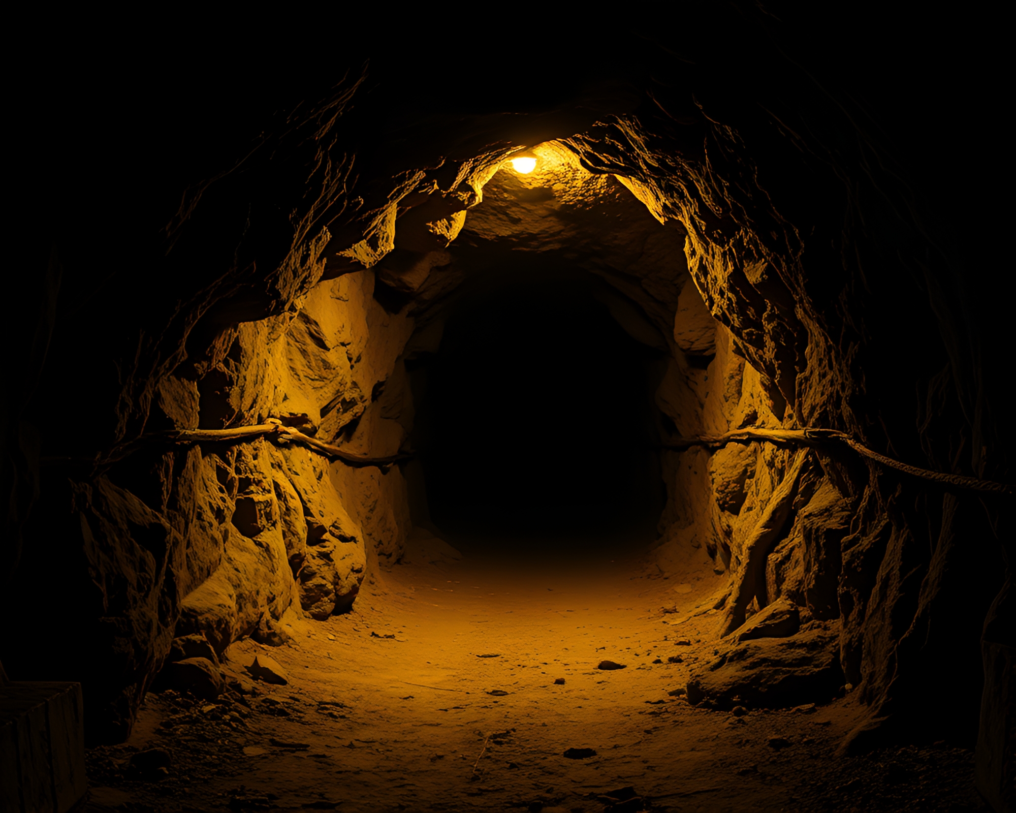 Gilded Underground Bunker Entrance in Sepia Tone – free AI stock image