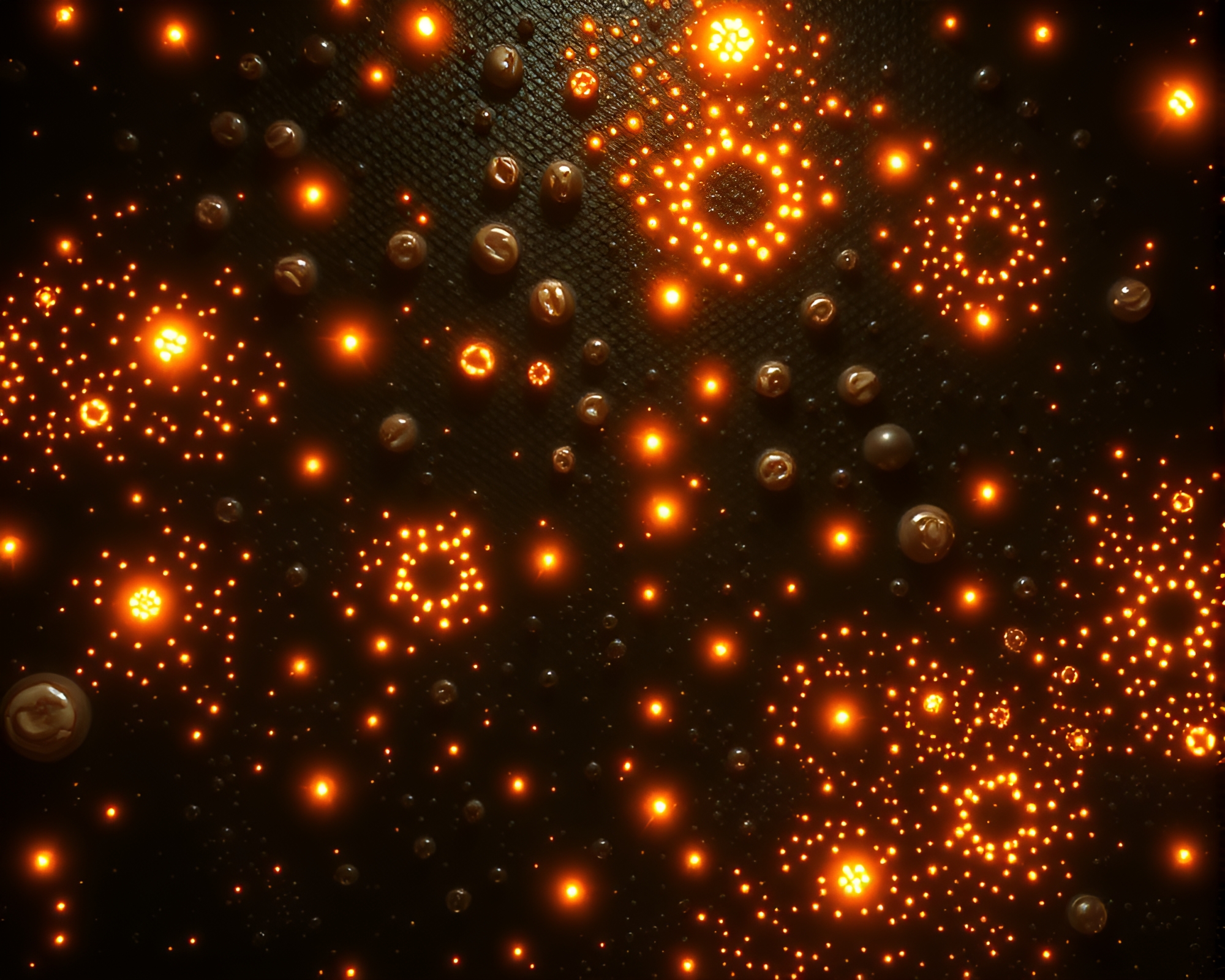 Android with Mildew Spots in Mosaic Lighting – free AI stock image