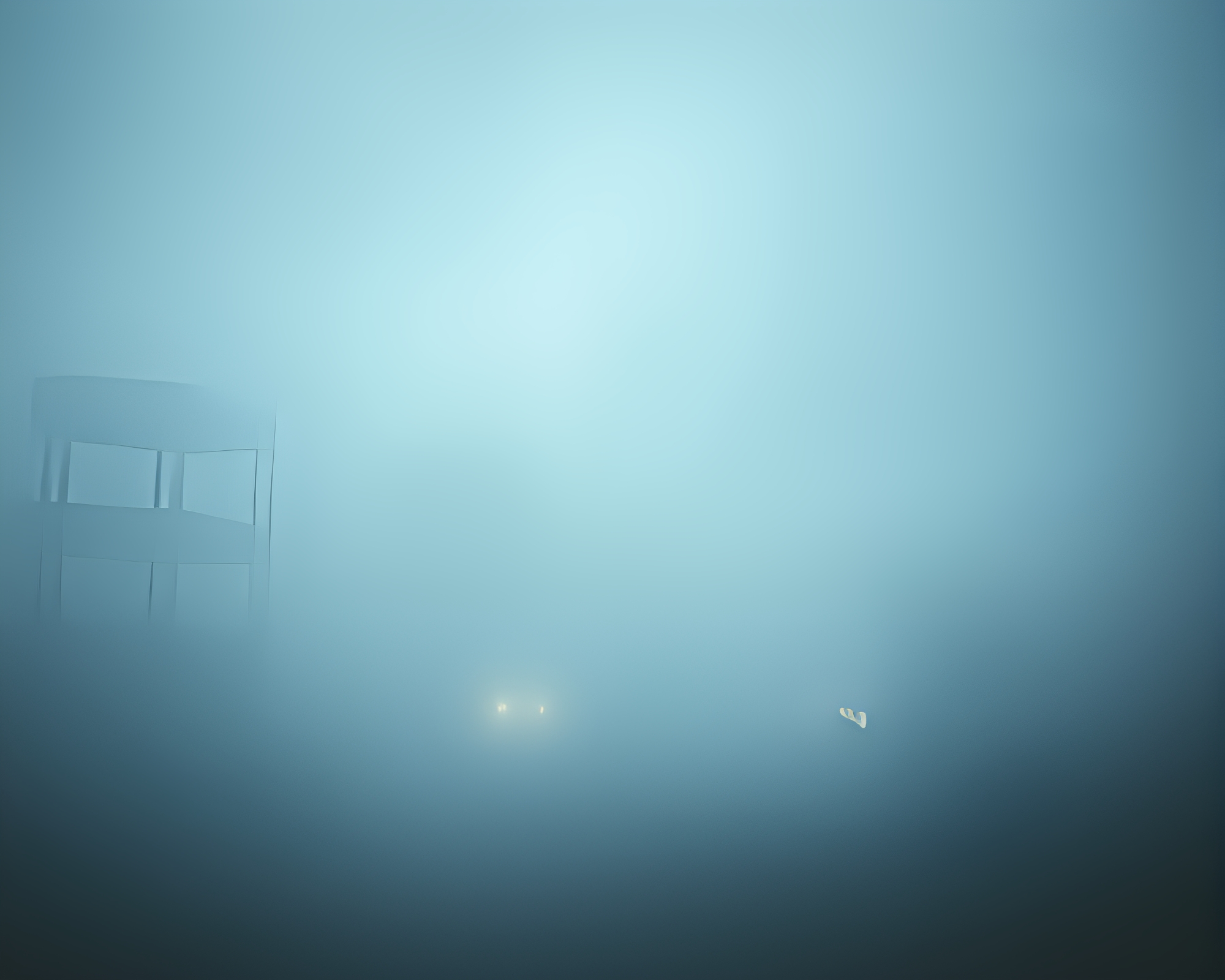 Kraken emerging from fog bank: dystopian lens vignette – free AI stock image