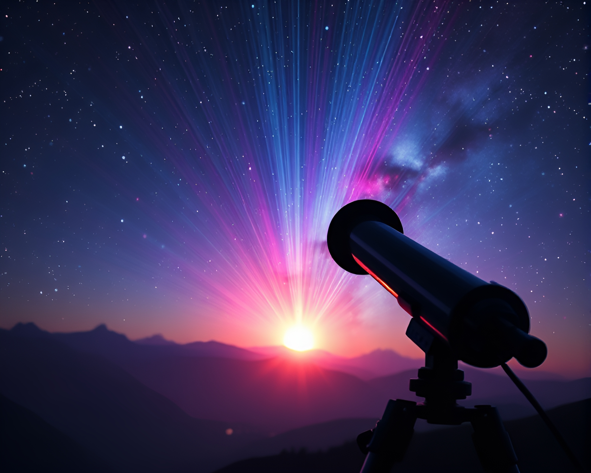 Ethereal Fiber Optic Telescope – free AI stock image